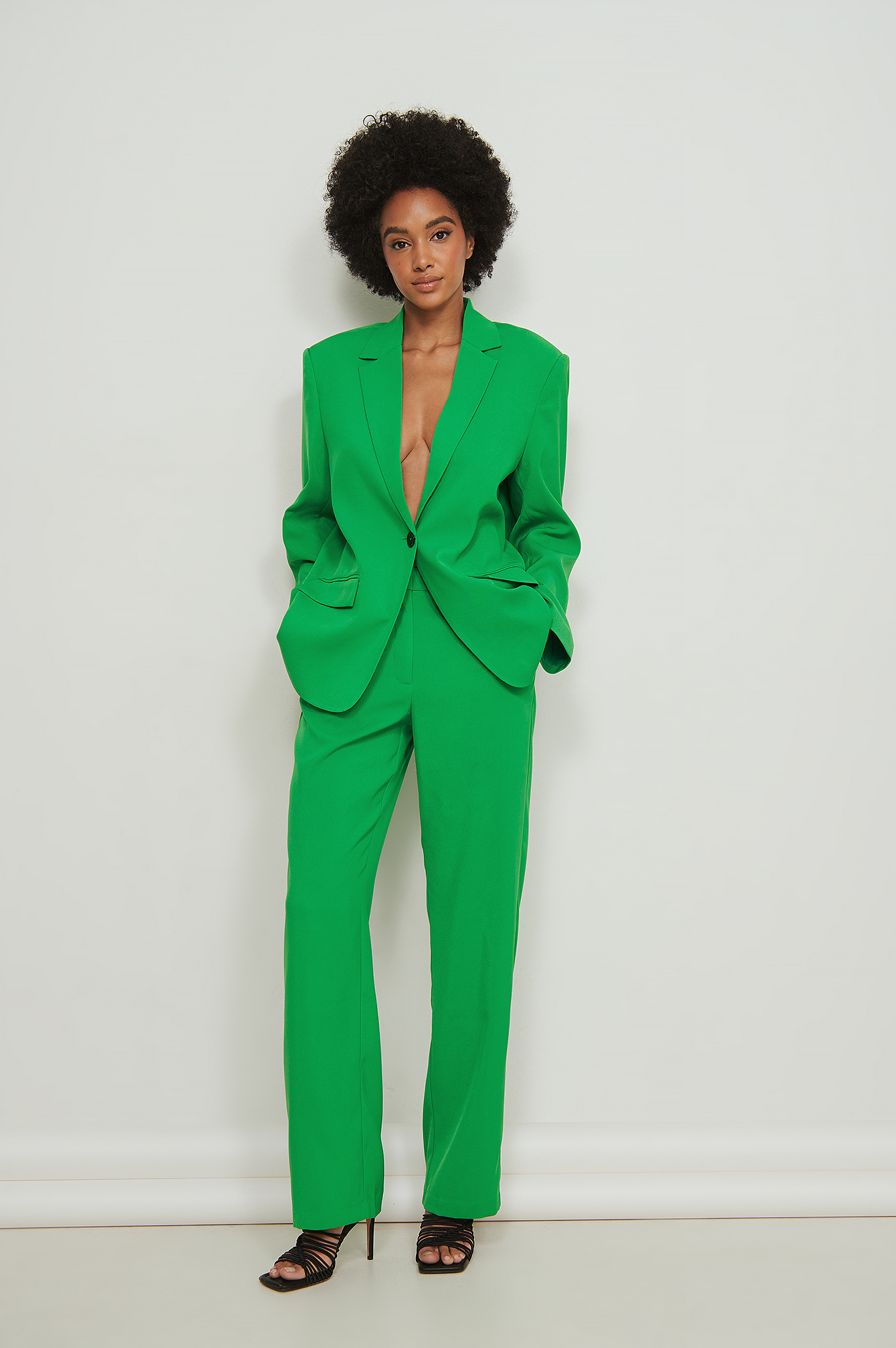 Strong Green Recyclé blazer surdimensionné