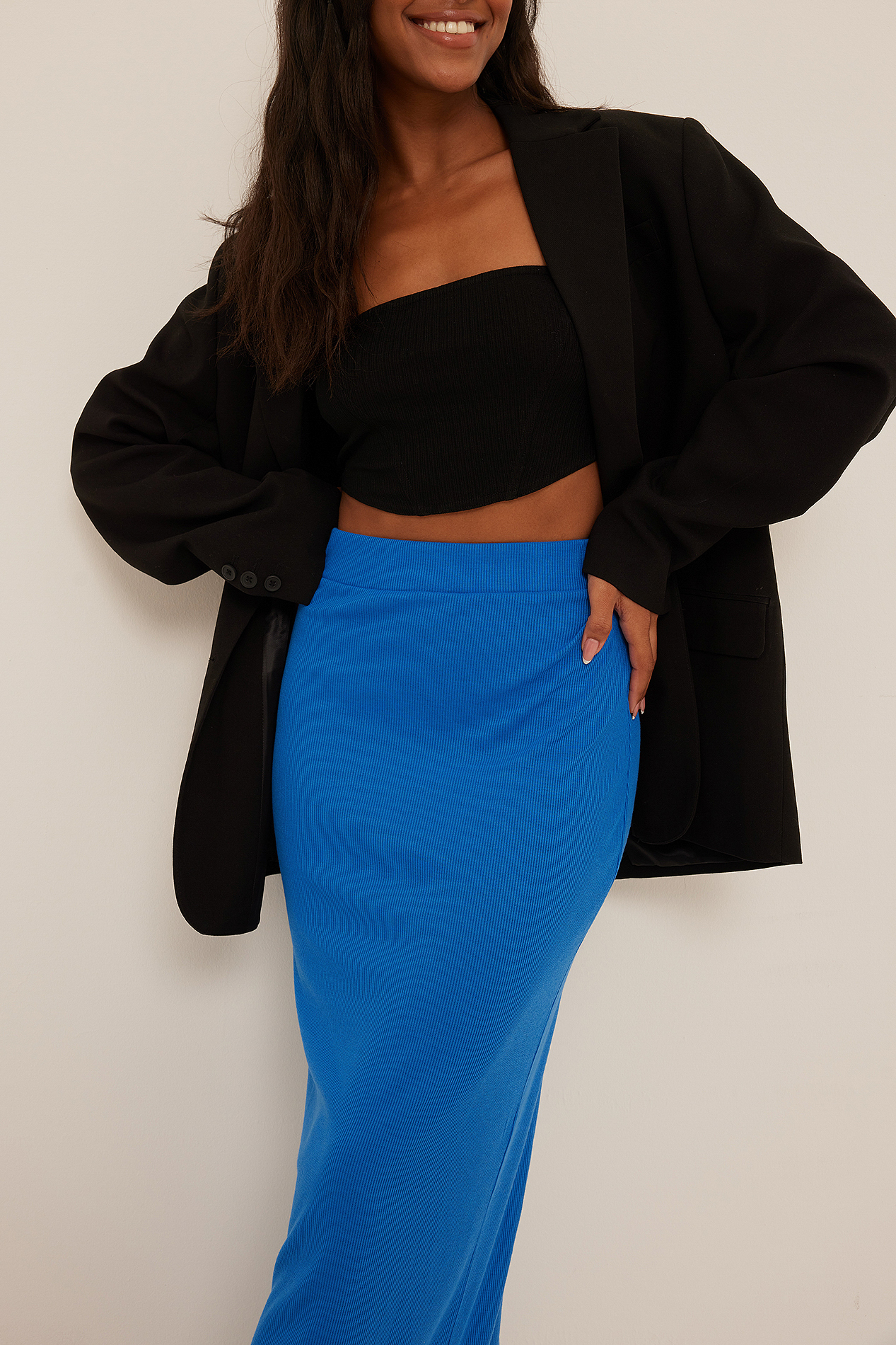 Maxi jupe NA-KD en coloris Bleu Femme Vêtements Jupes Jupes longues 