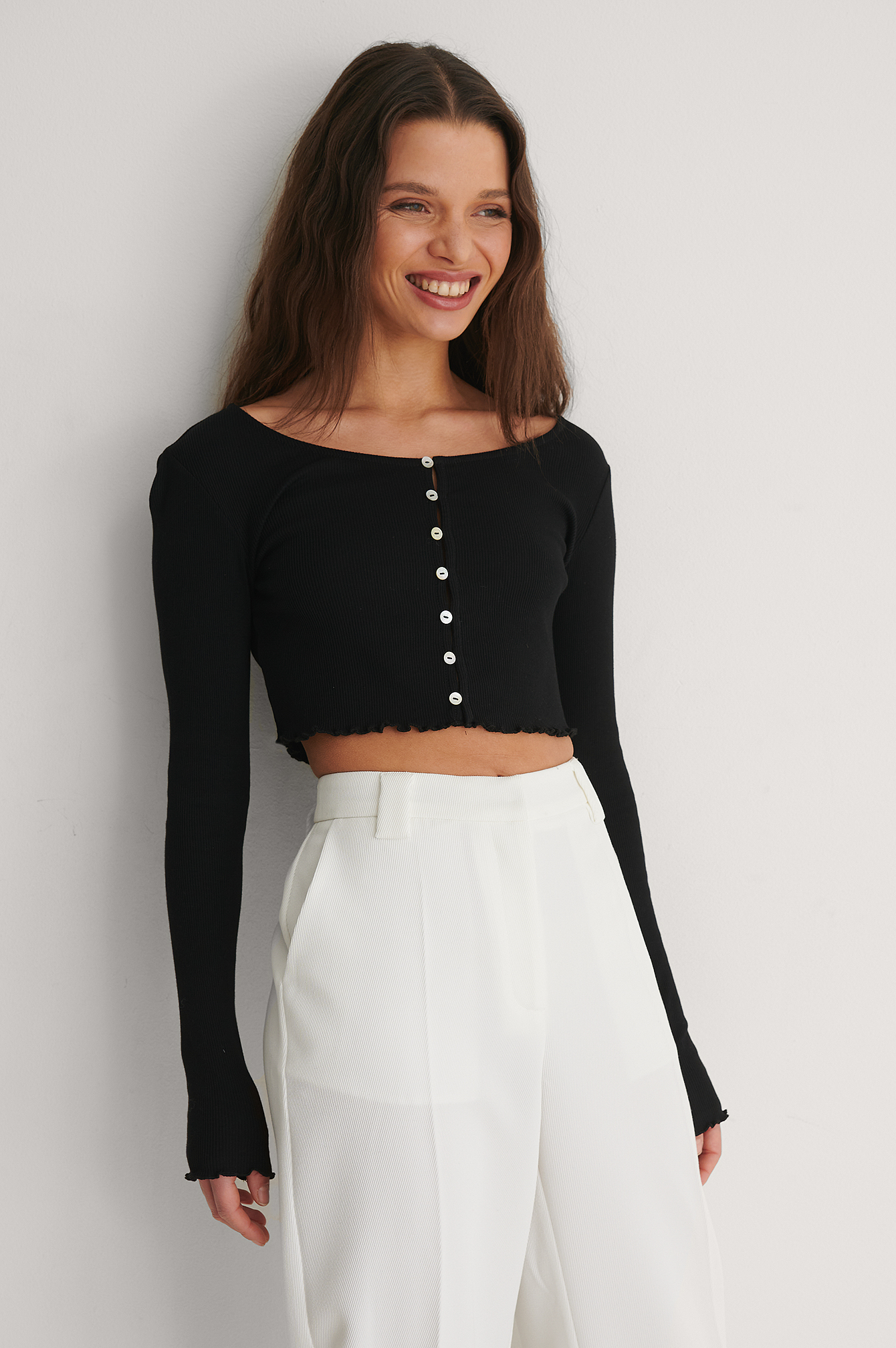 Black Biologique Cardigan Côtelé Babylock