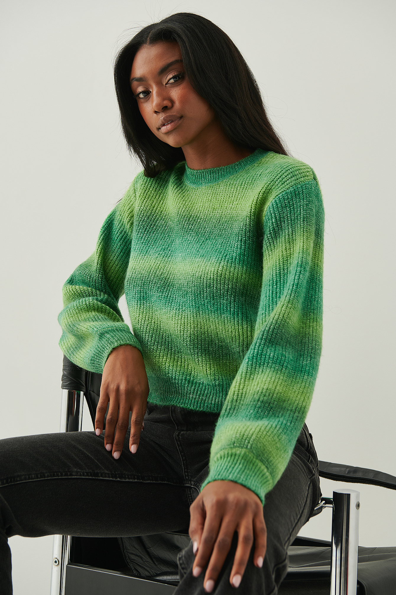 Green Mix Pull tricoté col rond