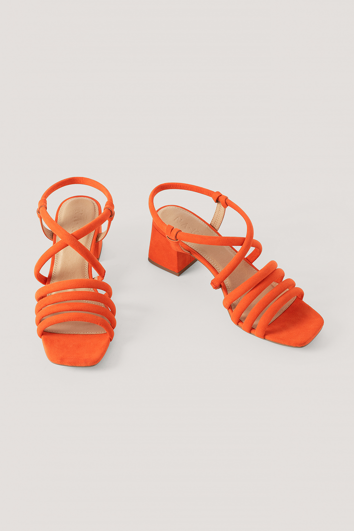 sandale talon orange
