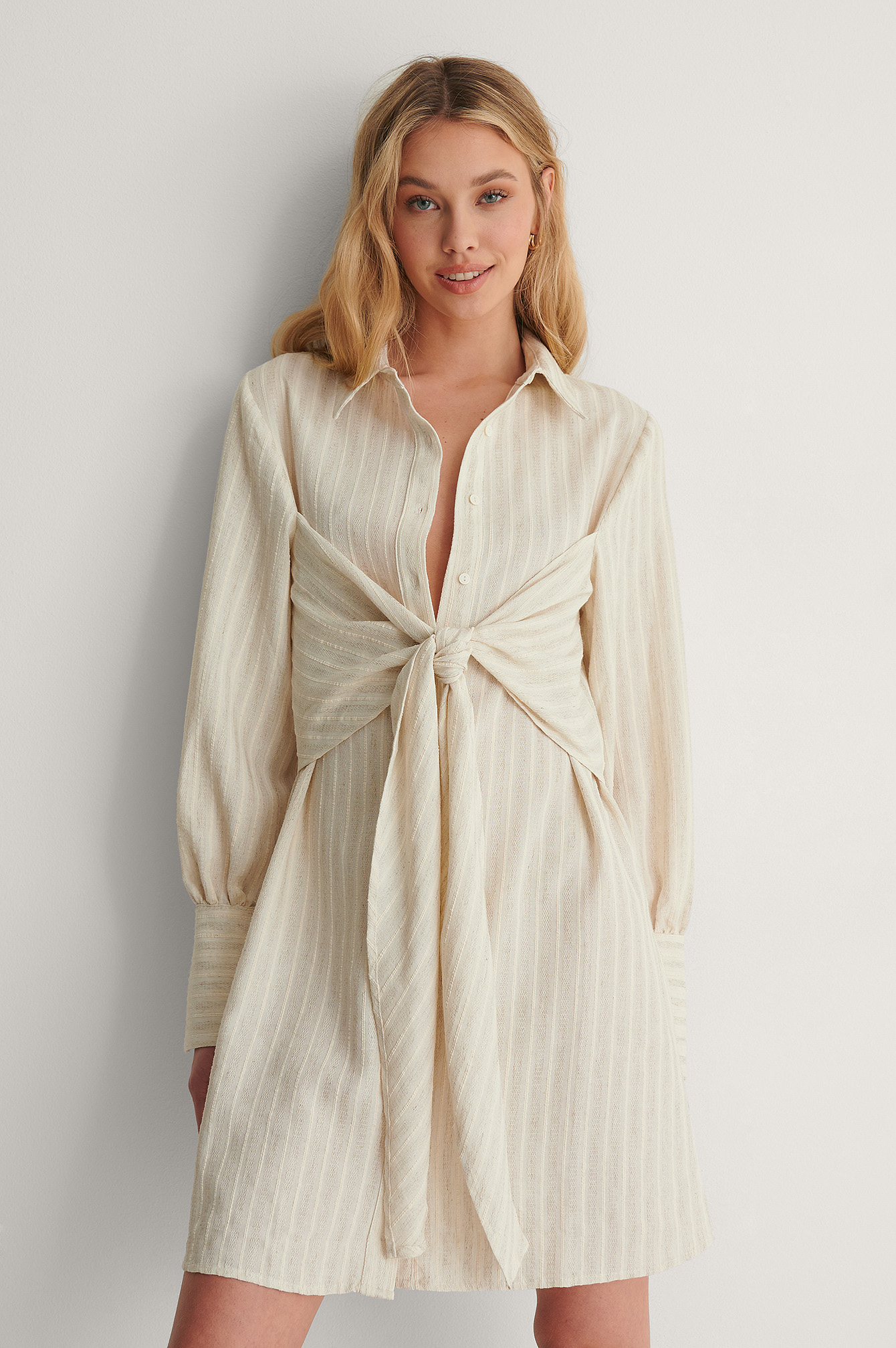 White Recyclée Robe Chemise