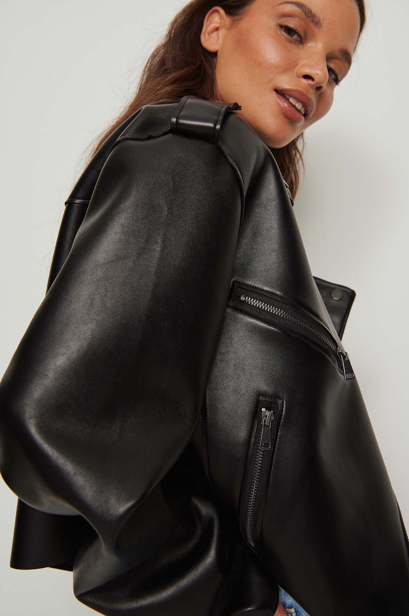 Veste Simili Cuir Oversize Veste En Simili Cuir Oversize Femme