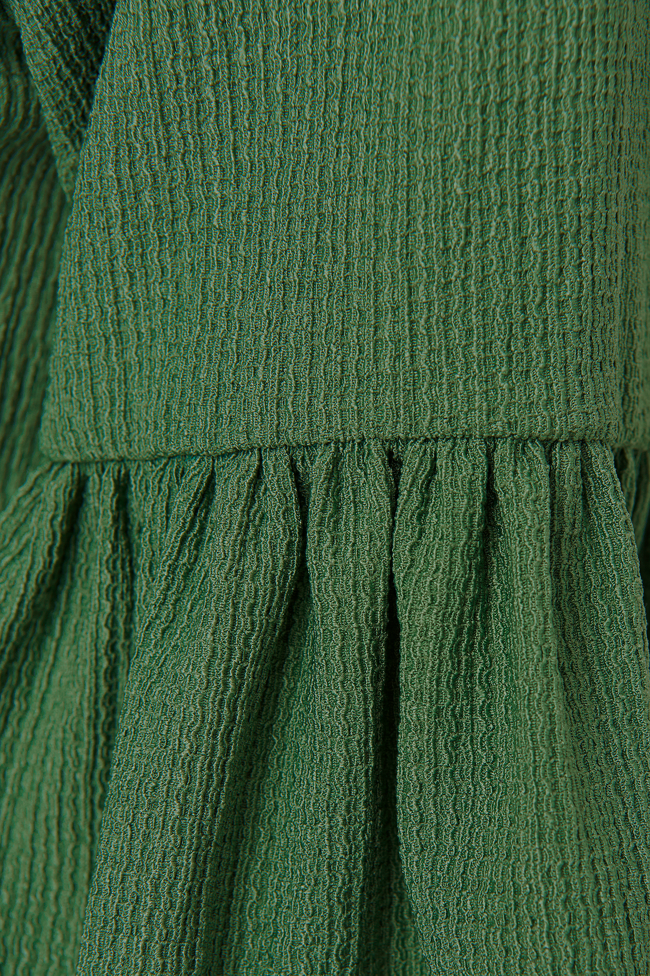 Green 3/4 Frill Sleeve Top
