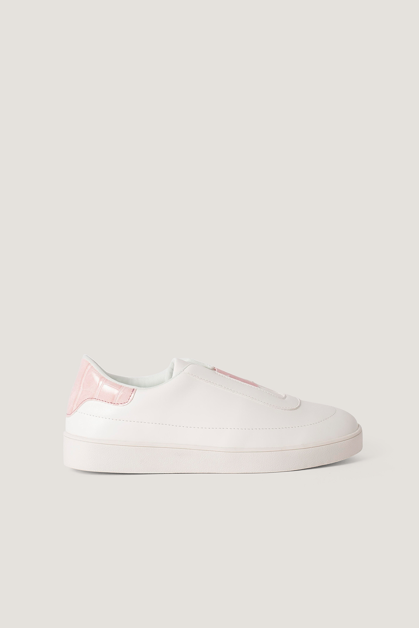 Offwhite/Pink Slip In Trainers