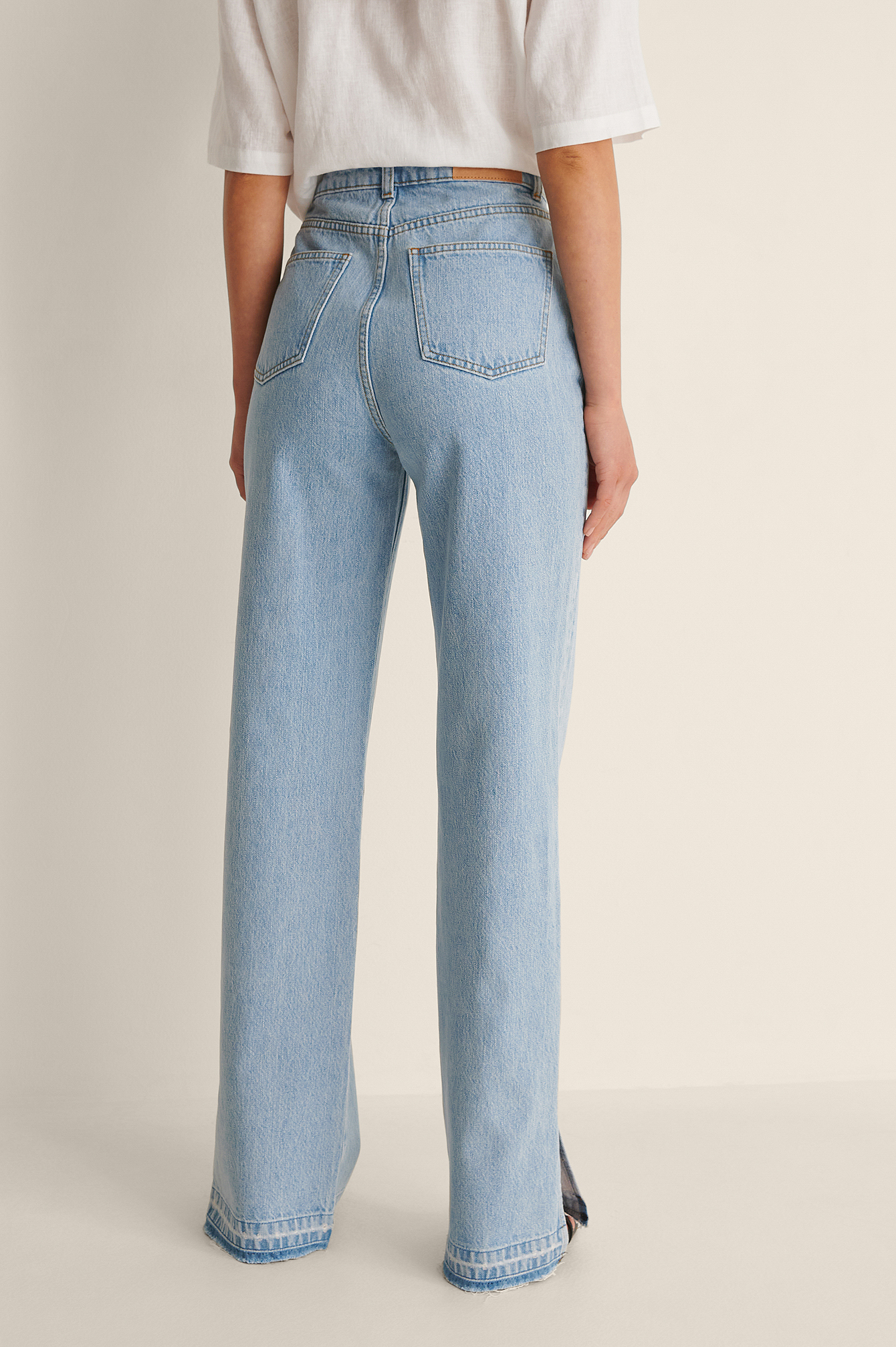 Jean Droit Ã? Fente Bleu | na-kd.fr jean a fente