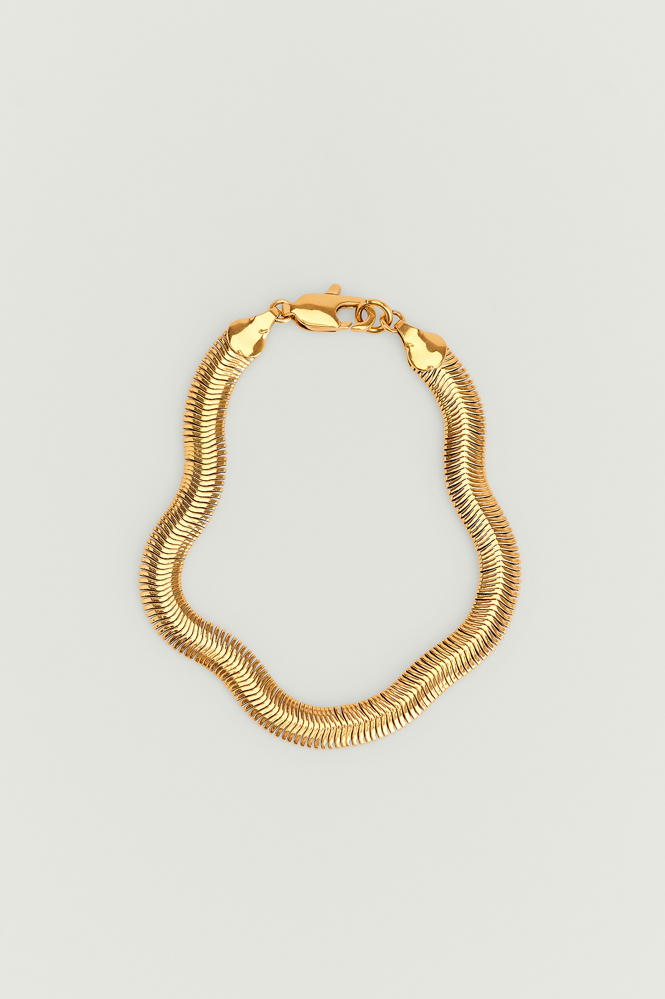 Gold Bracelet serpent chaîne plaqué or recyclé