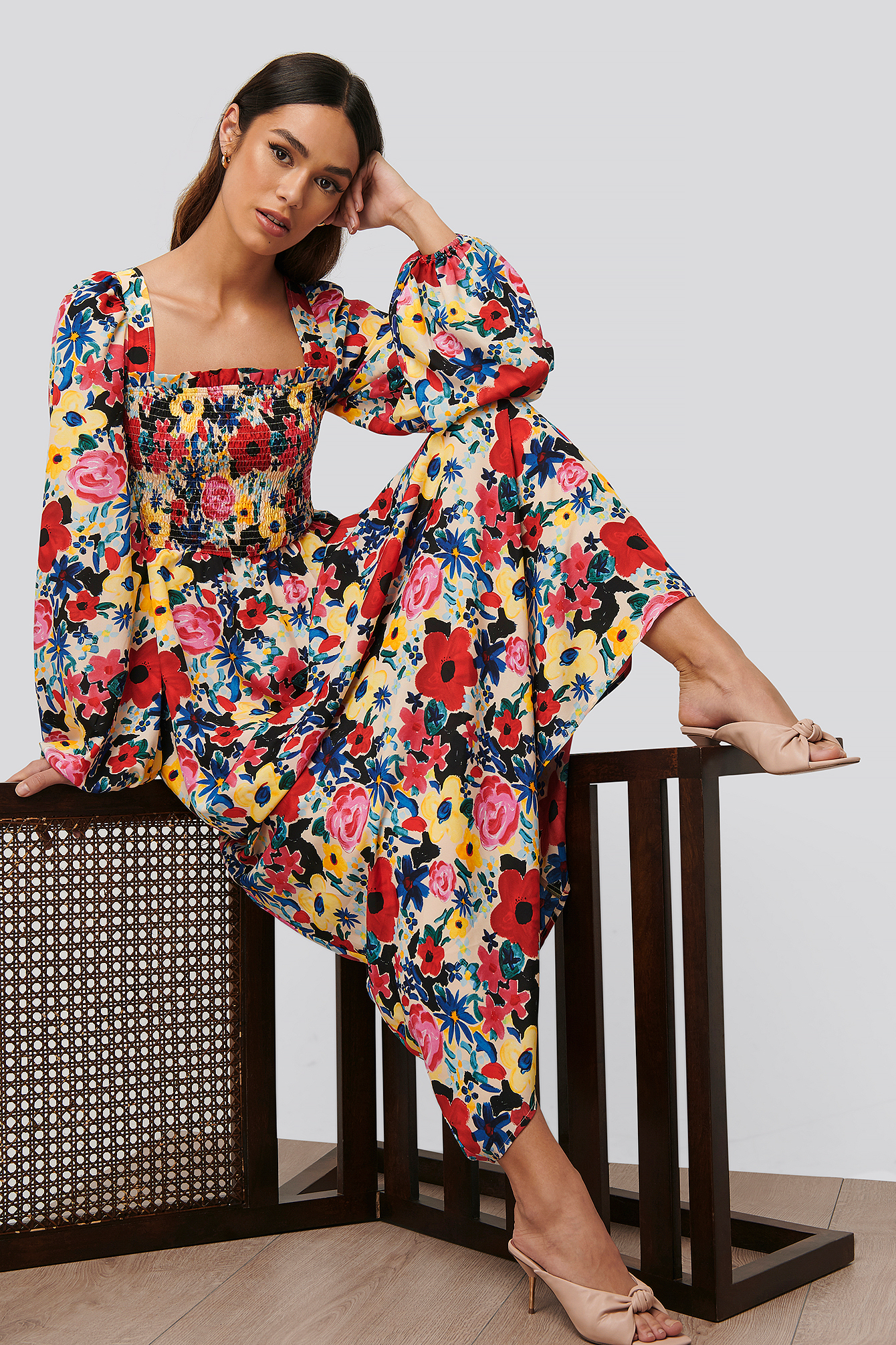 Poppy Flower Robe Mini À Imprimé Fleurs