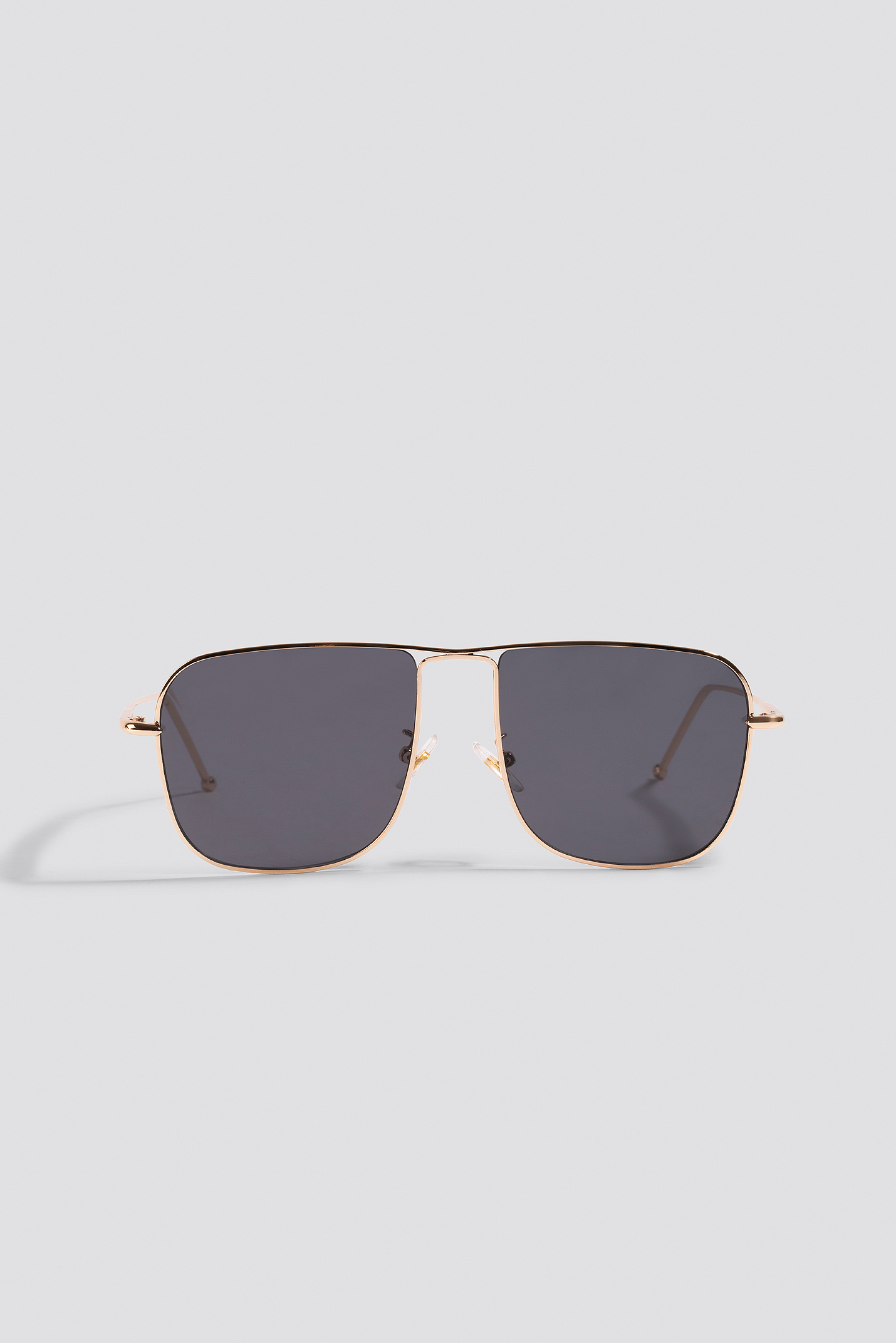 Black Squared Metal Sunglasses