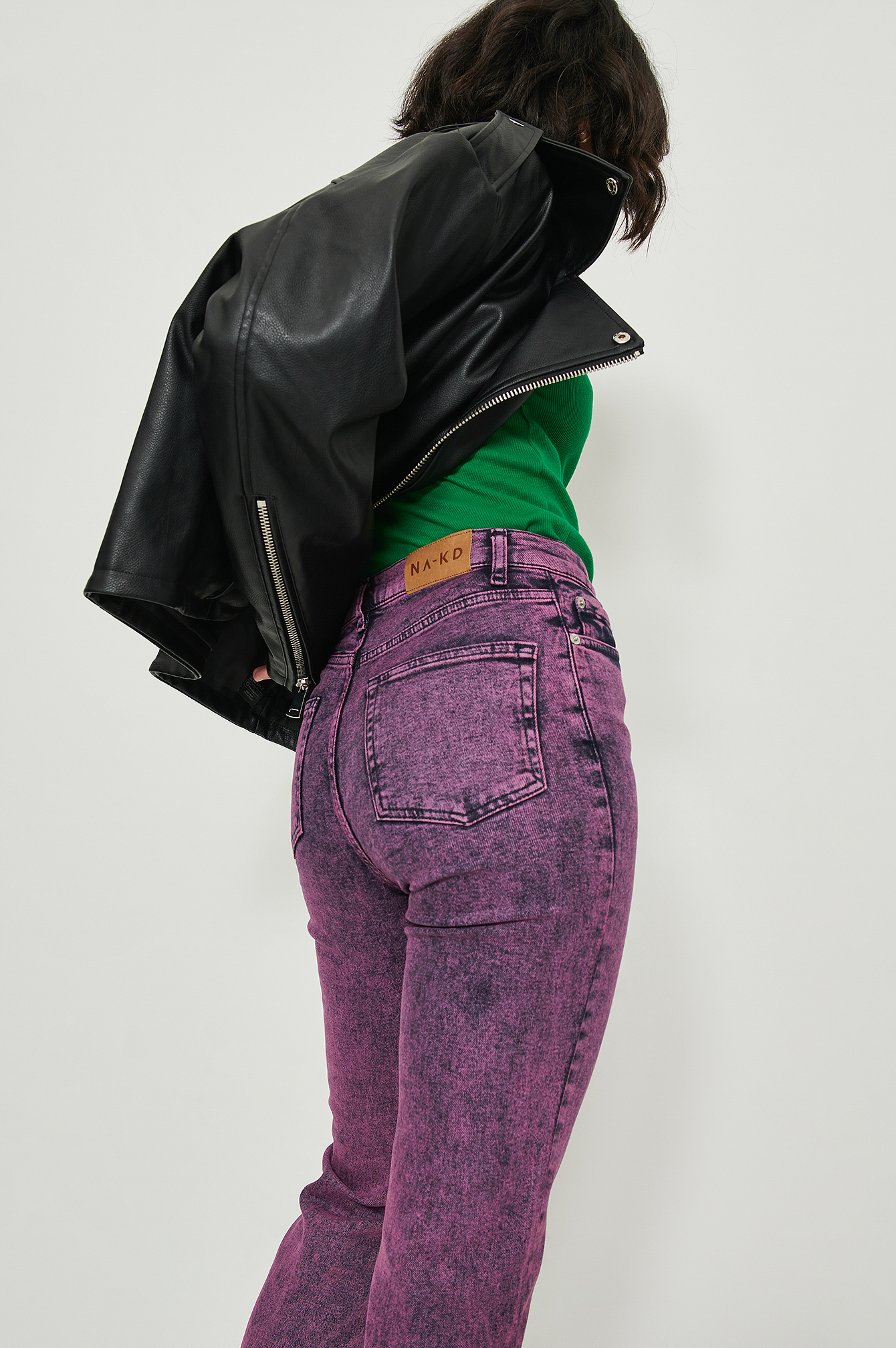 Acid Purple Jean taille haute droit biologiques