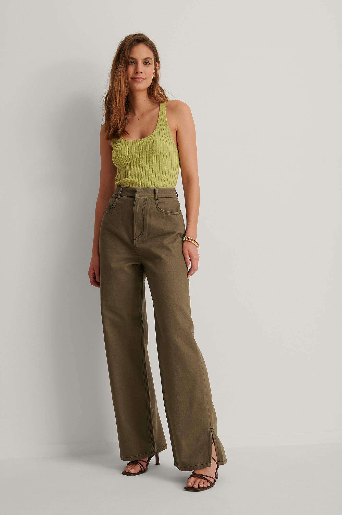 Brown NA-KD Trend Pantalon denim biologique
