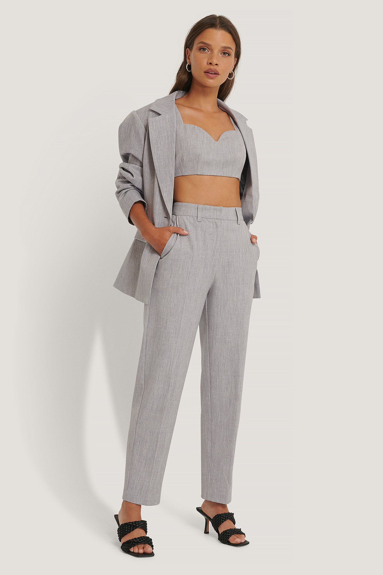 Light Grey Pantalon De Costume