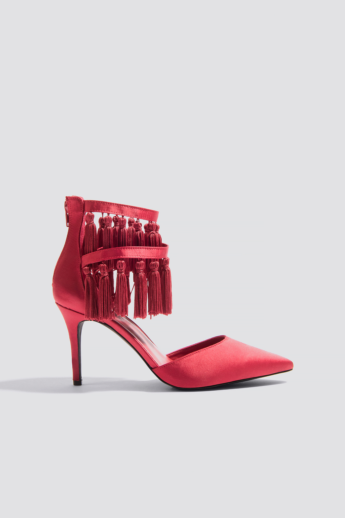 Red NA-KD Shoes Tassle High Heels