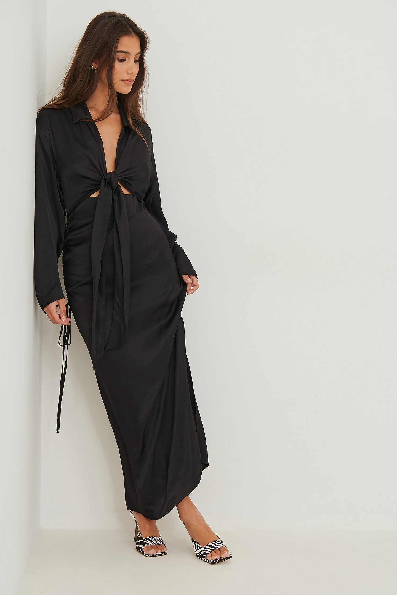 robe satinée