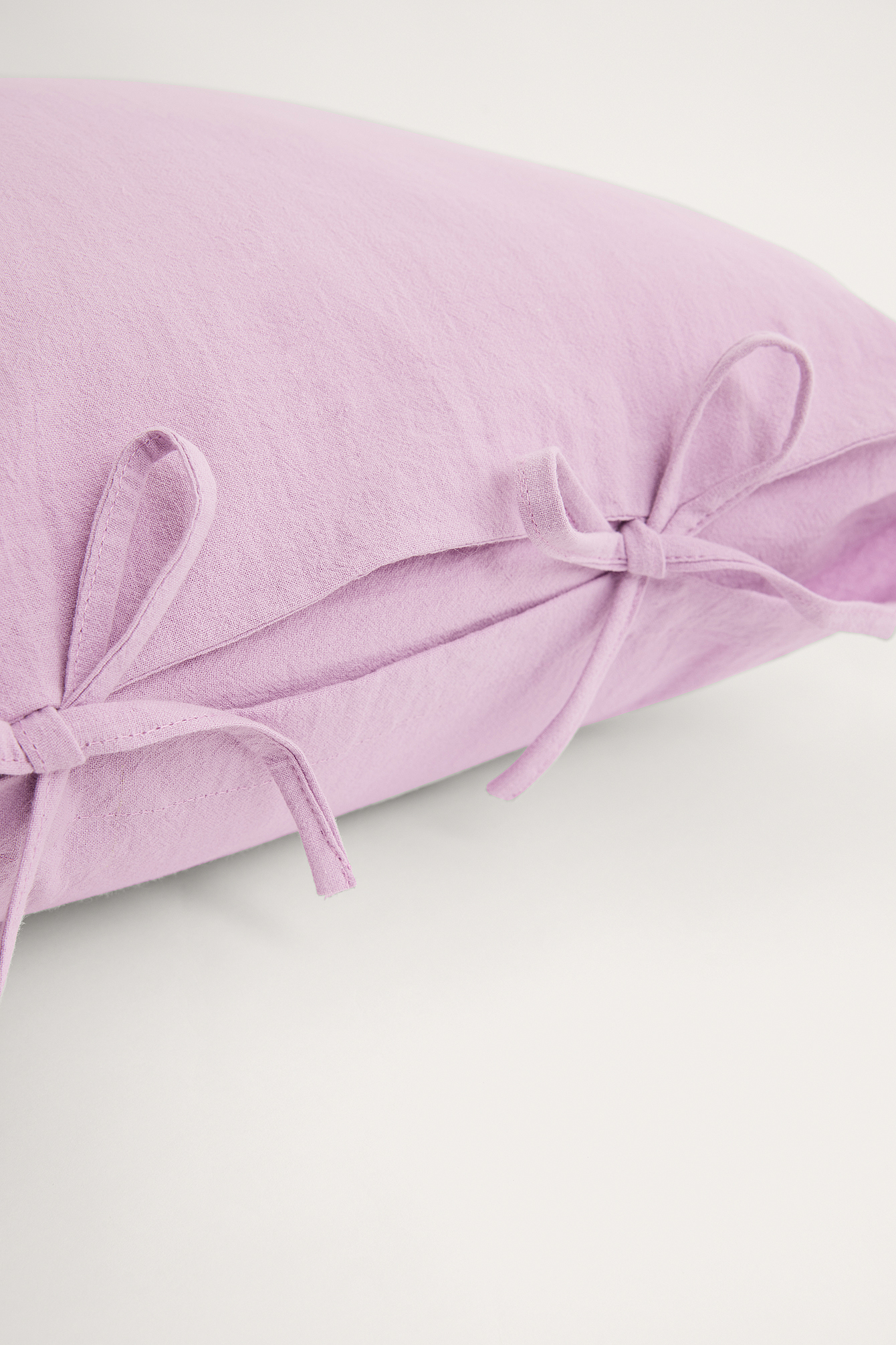 Tied Cotton Cushion Cover Violet