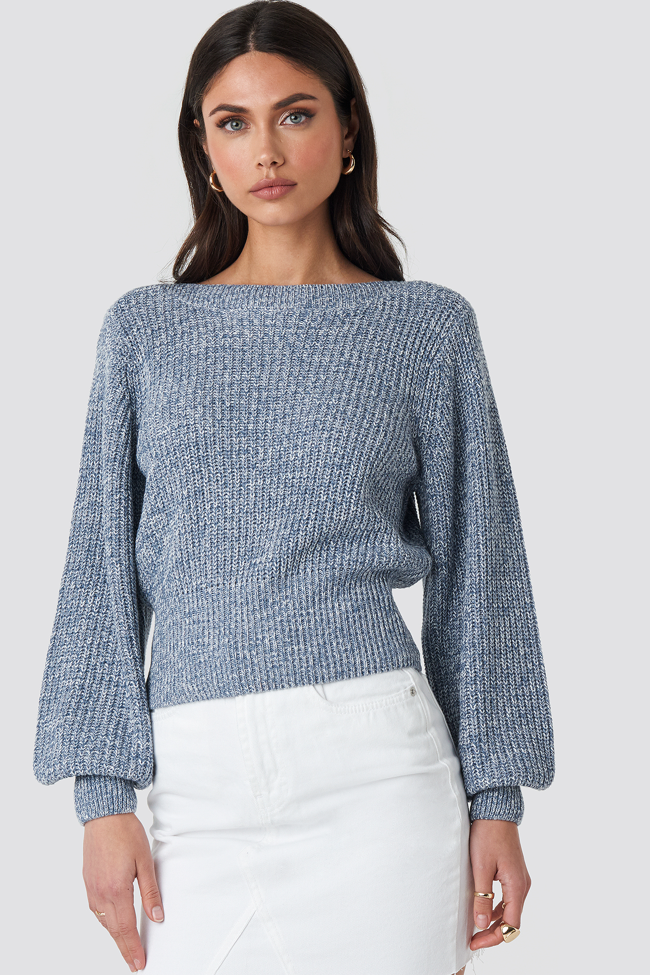 Blue NA-KD Twisted Pullover