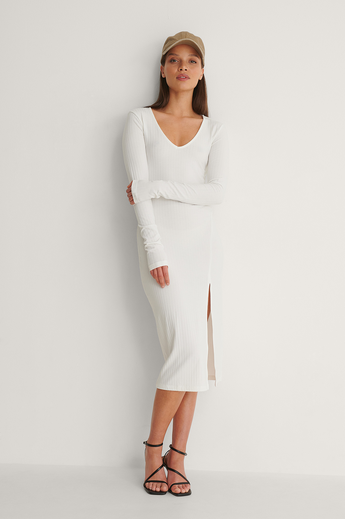 Offwhite Robe Fendue