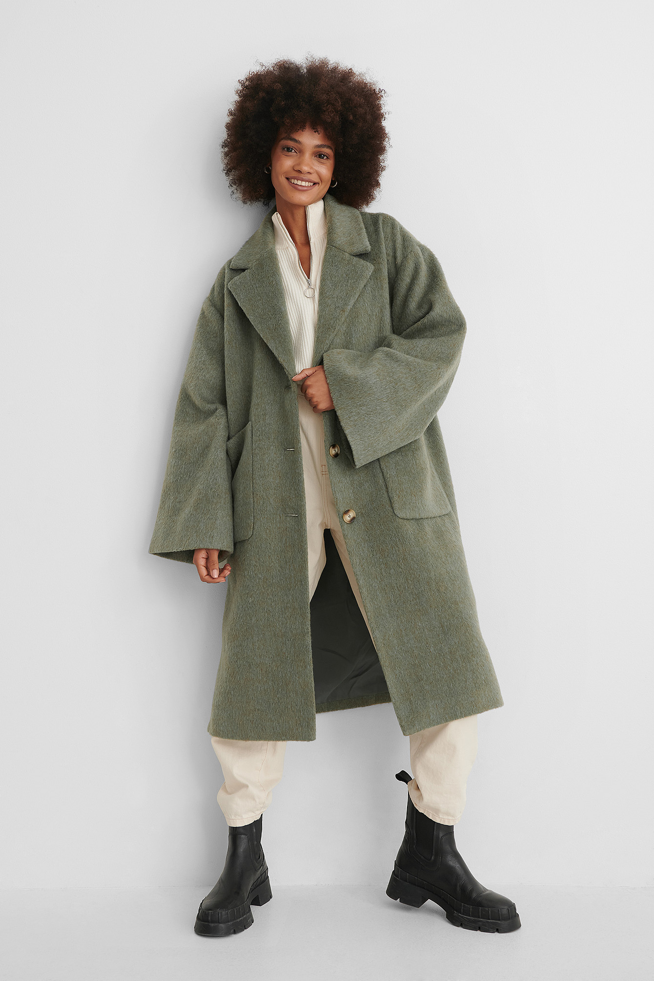 Green Manteau Long