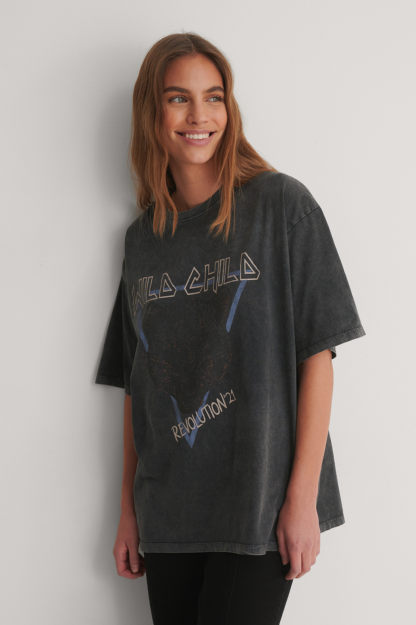 Grey Biologique T-shirt Imprimé