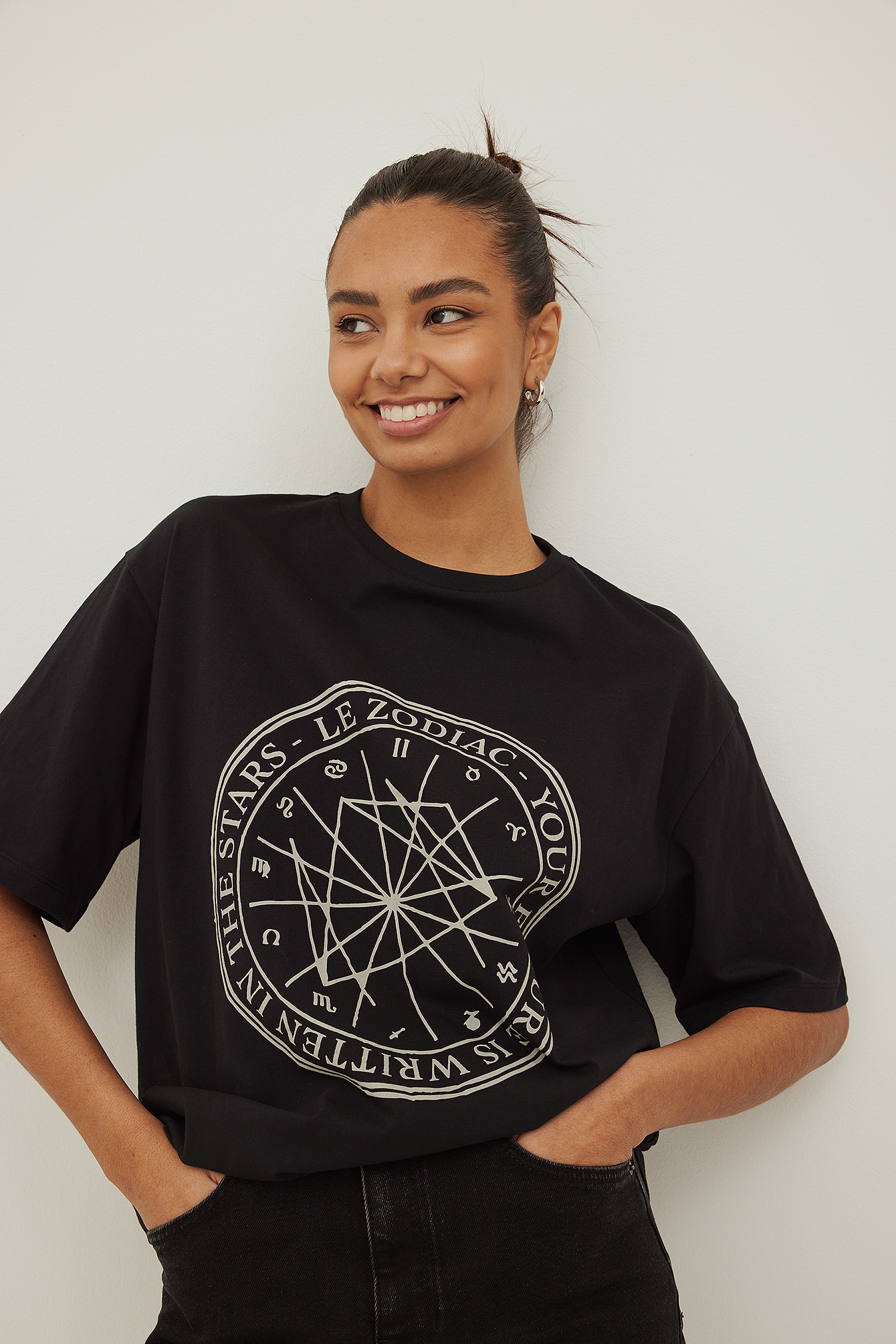 Off Black Tee-shirt à imprimé signe du zodiaque