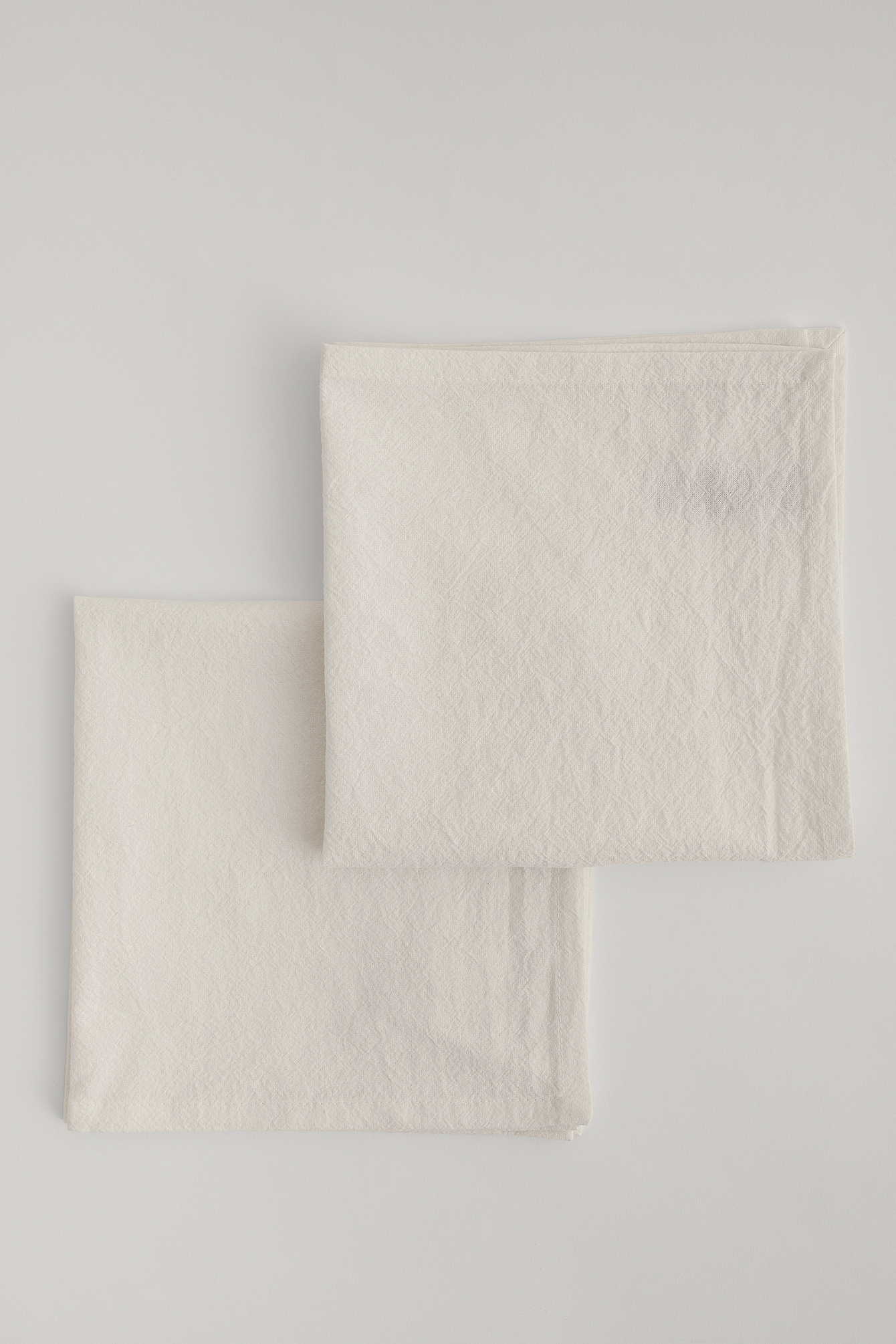 White Lot de 2 serviettes de table