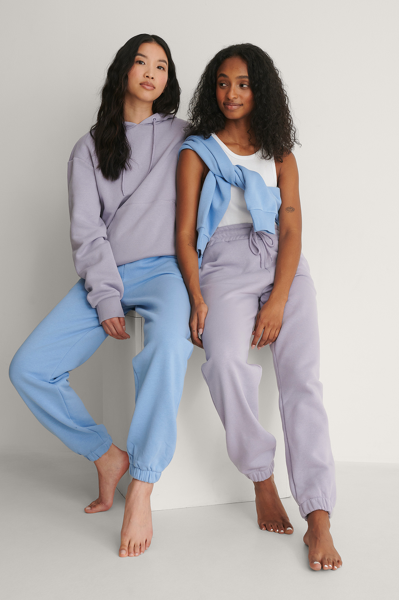 Purple Biologiques Pantalon De Survêtement Brossé À Cordon