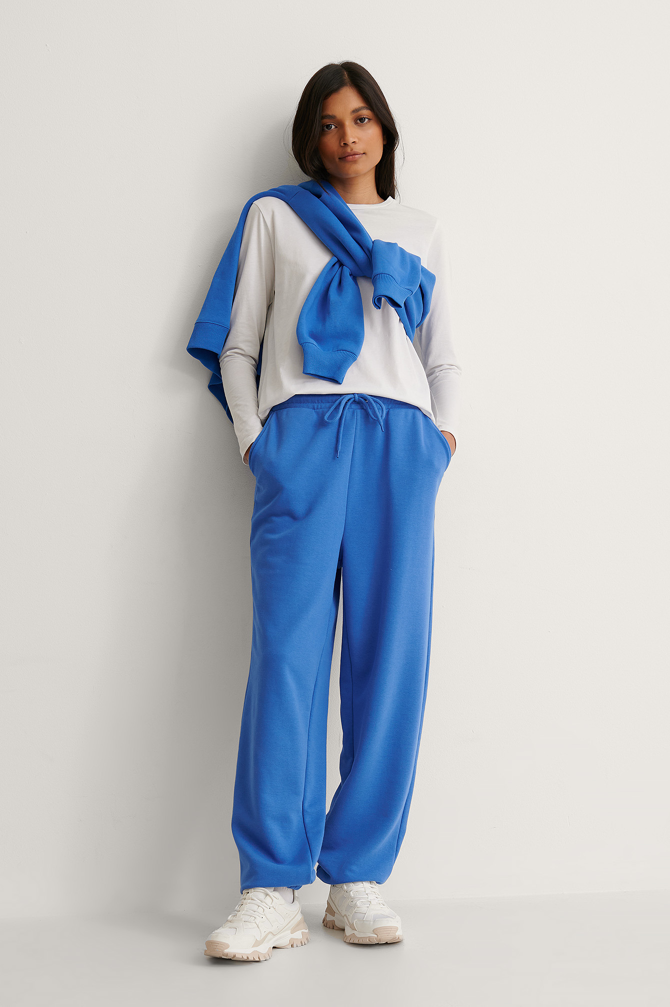 Blue NA-KD Trend Pantalon de survêtement biologique