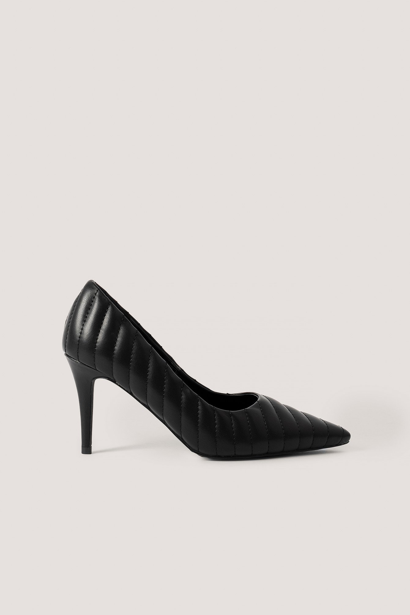 Black NA-KD Shoes Quilted Pointy Pumps