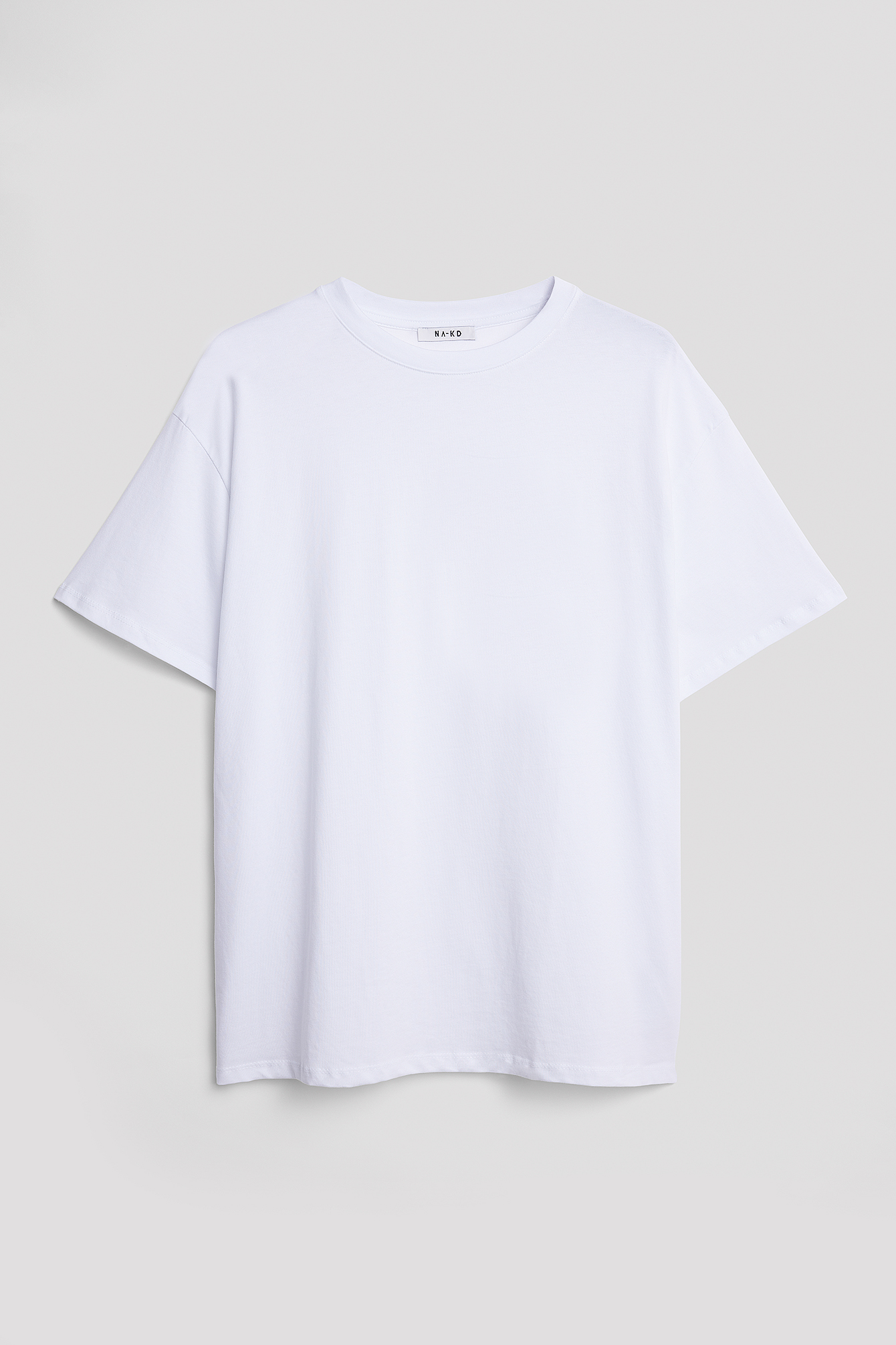 White T-shirt à col rond en coton biologique