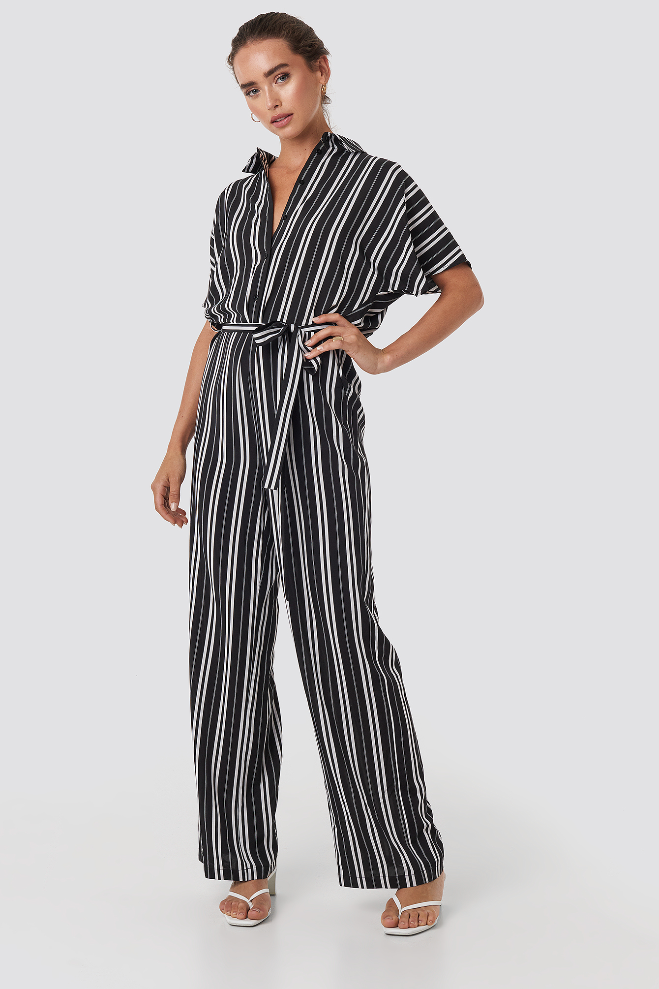 Black/White Stripe Rut&Circle Felicia Jumpsuit