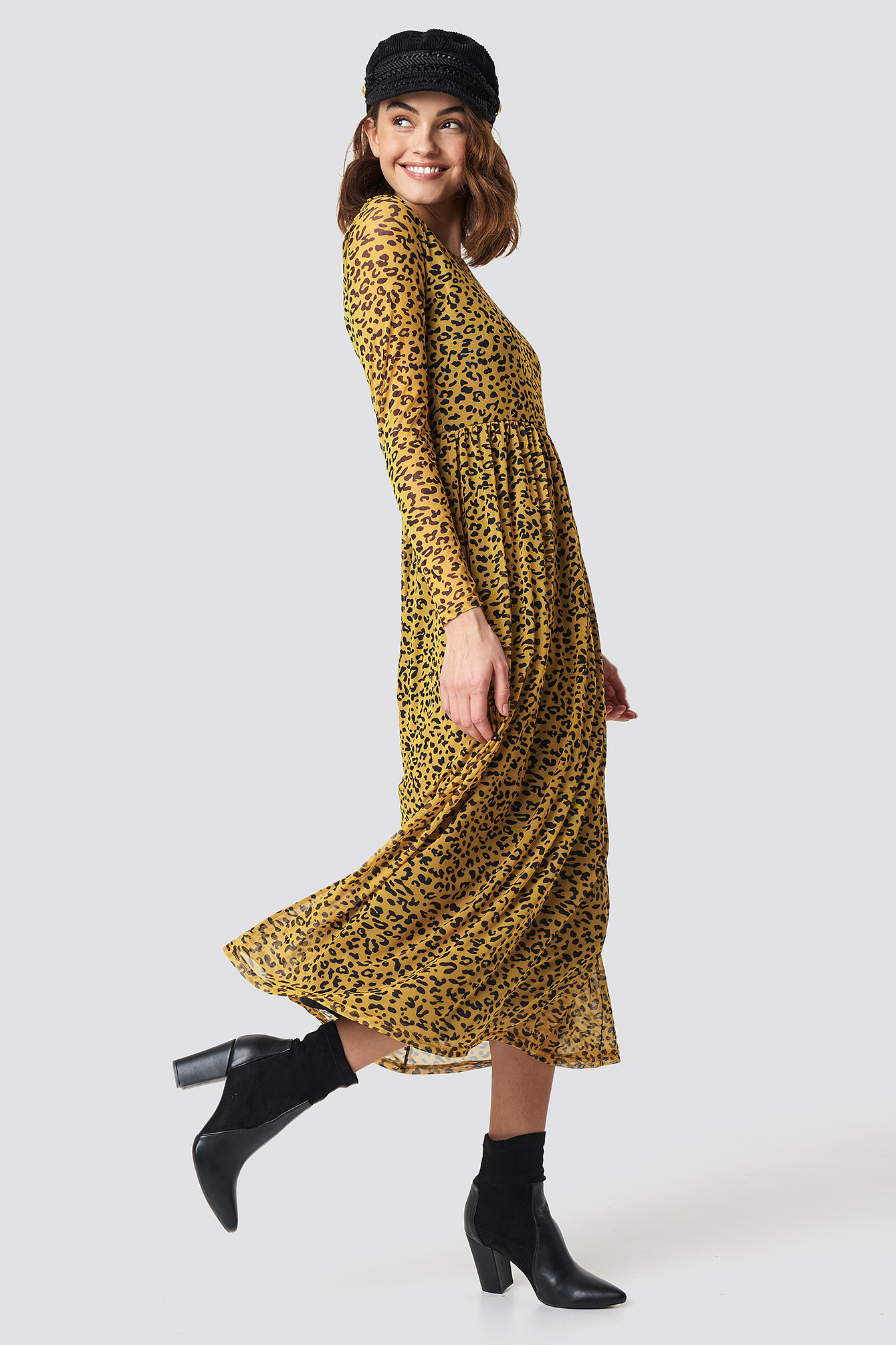 Leo/Mustard Gia Long Dress