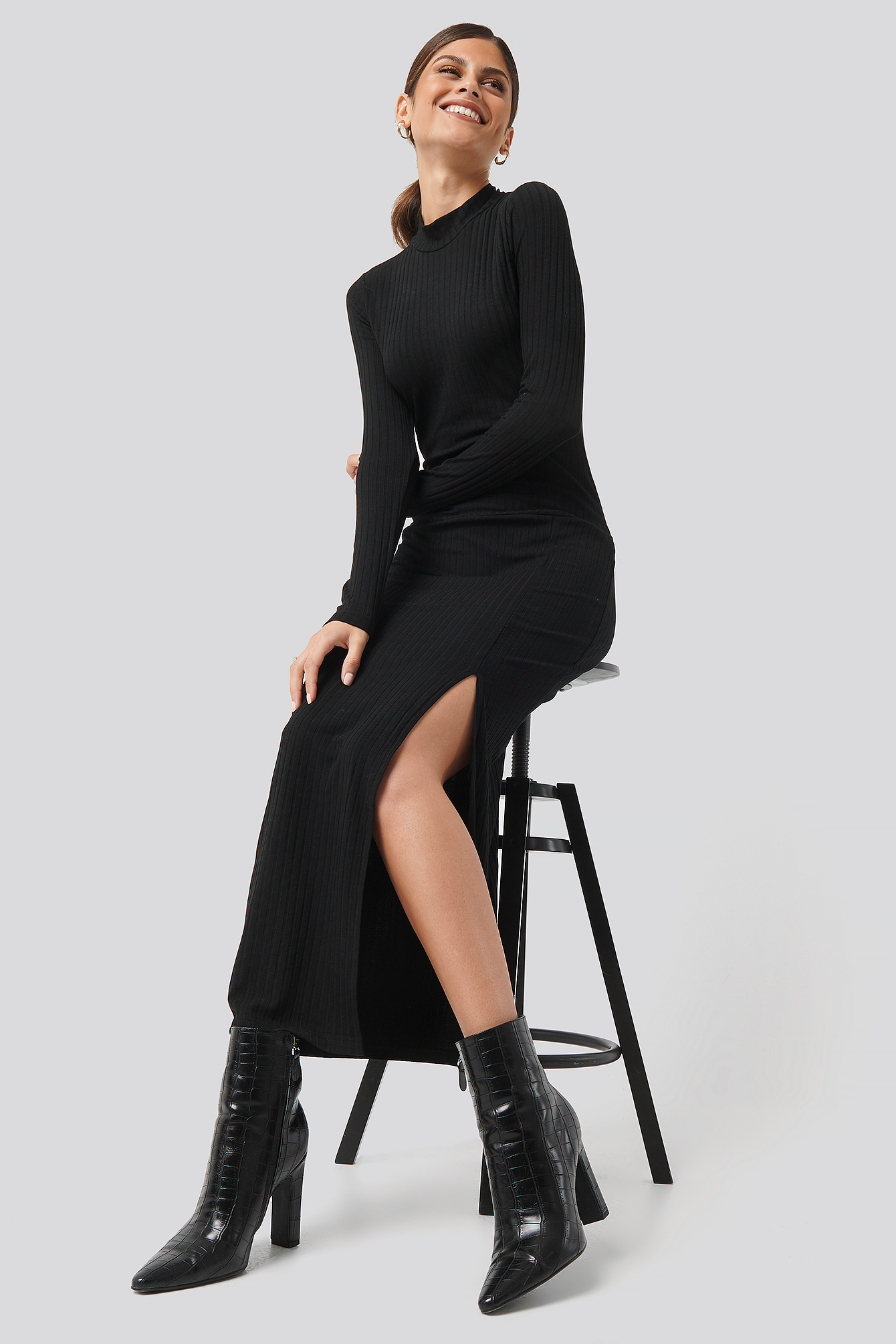 Black Caitlin Long Dress