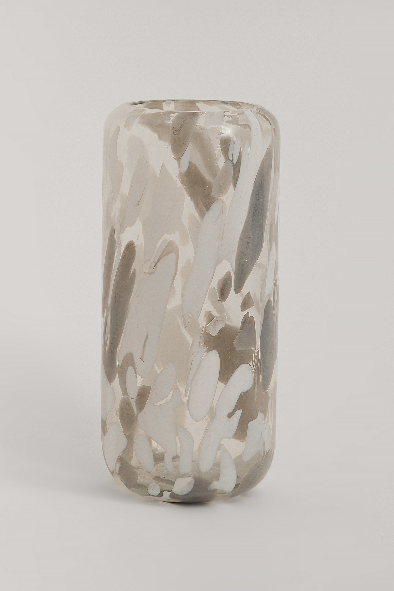 White Grey Speckled Vase
