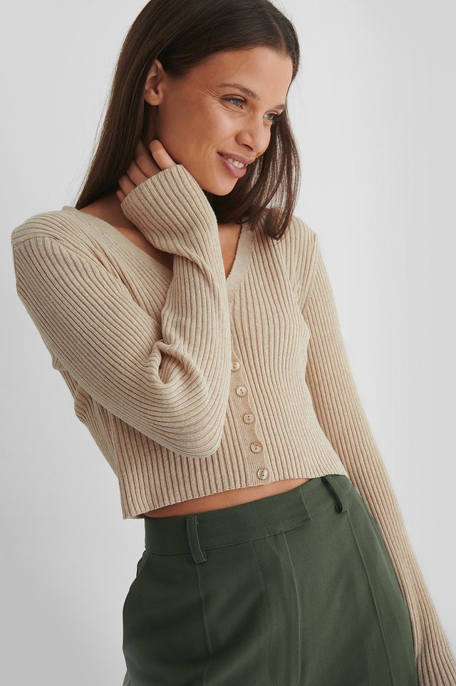 Front Button Knitted Sweater