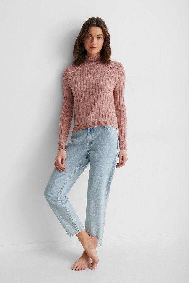Turtleneck Knit Sweater Outfit.