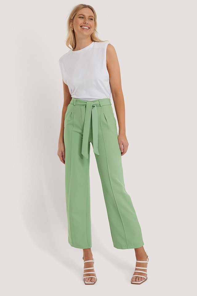 Belted Wide Leg Trousers Outfit.