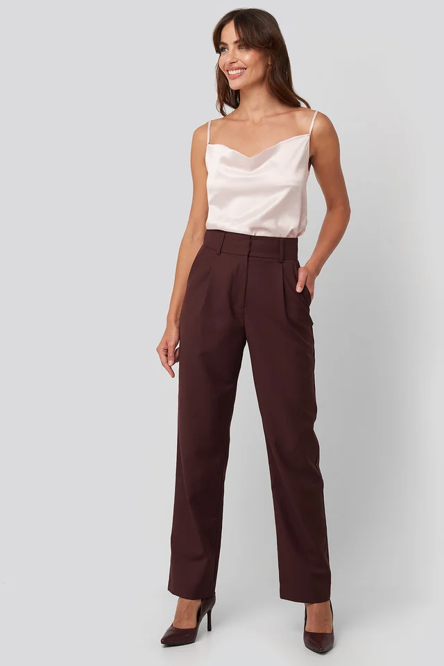 Black Tailored Cropped Suit Pants