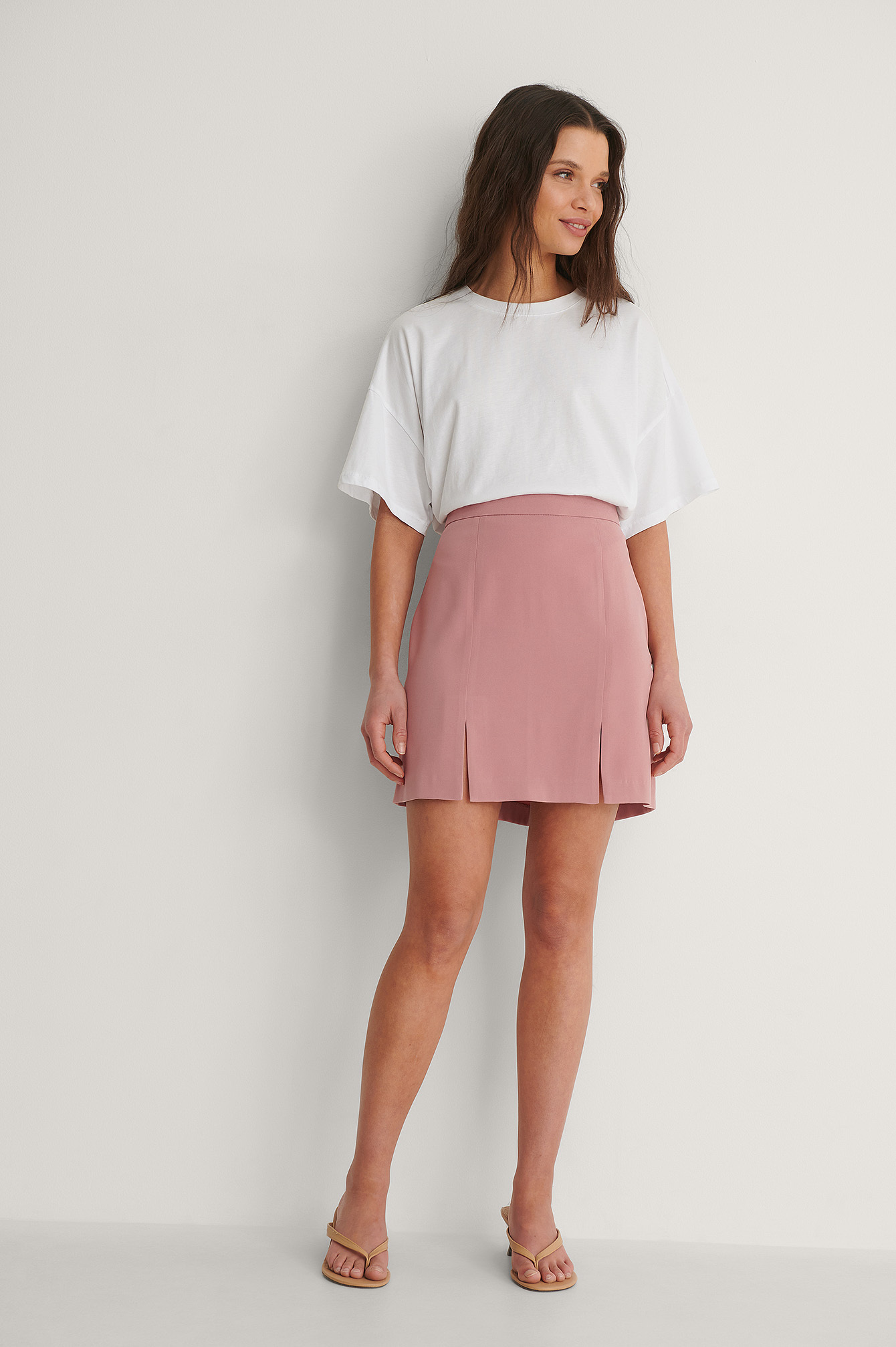 NAKD Double Slit Mini Skirt Outfit