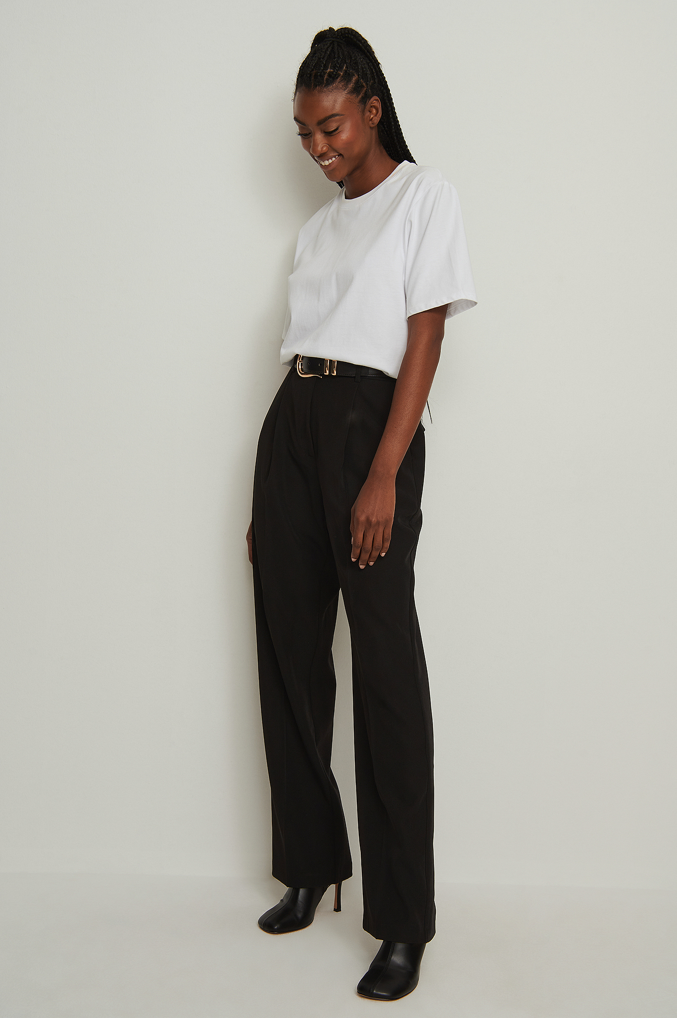 High Waist Recycled Tailored Suit Pants Outfit