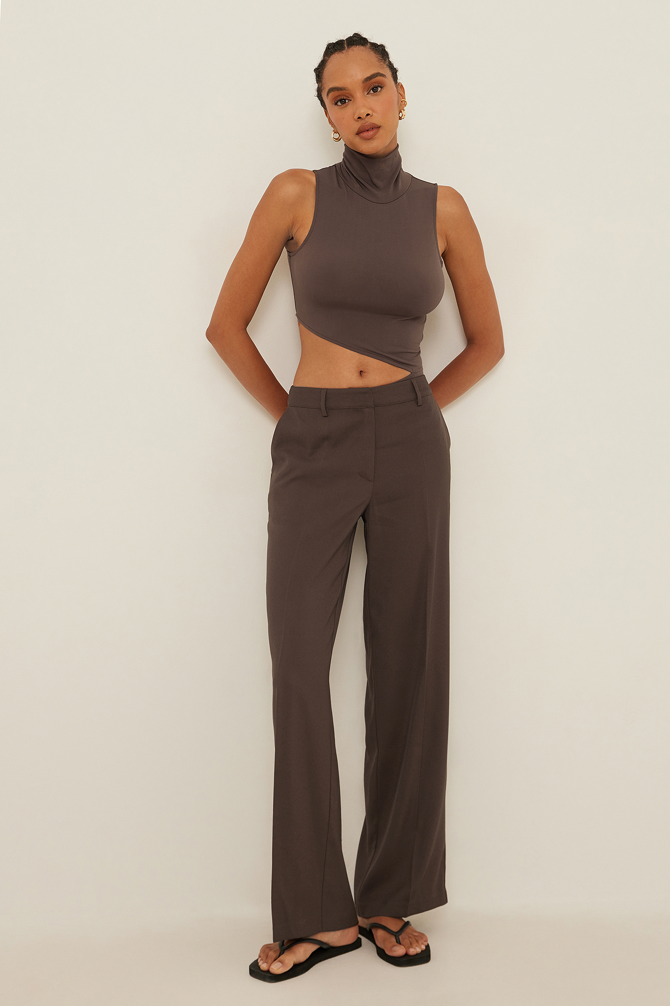 Polo Neck Cut Out Body Outfit.