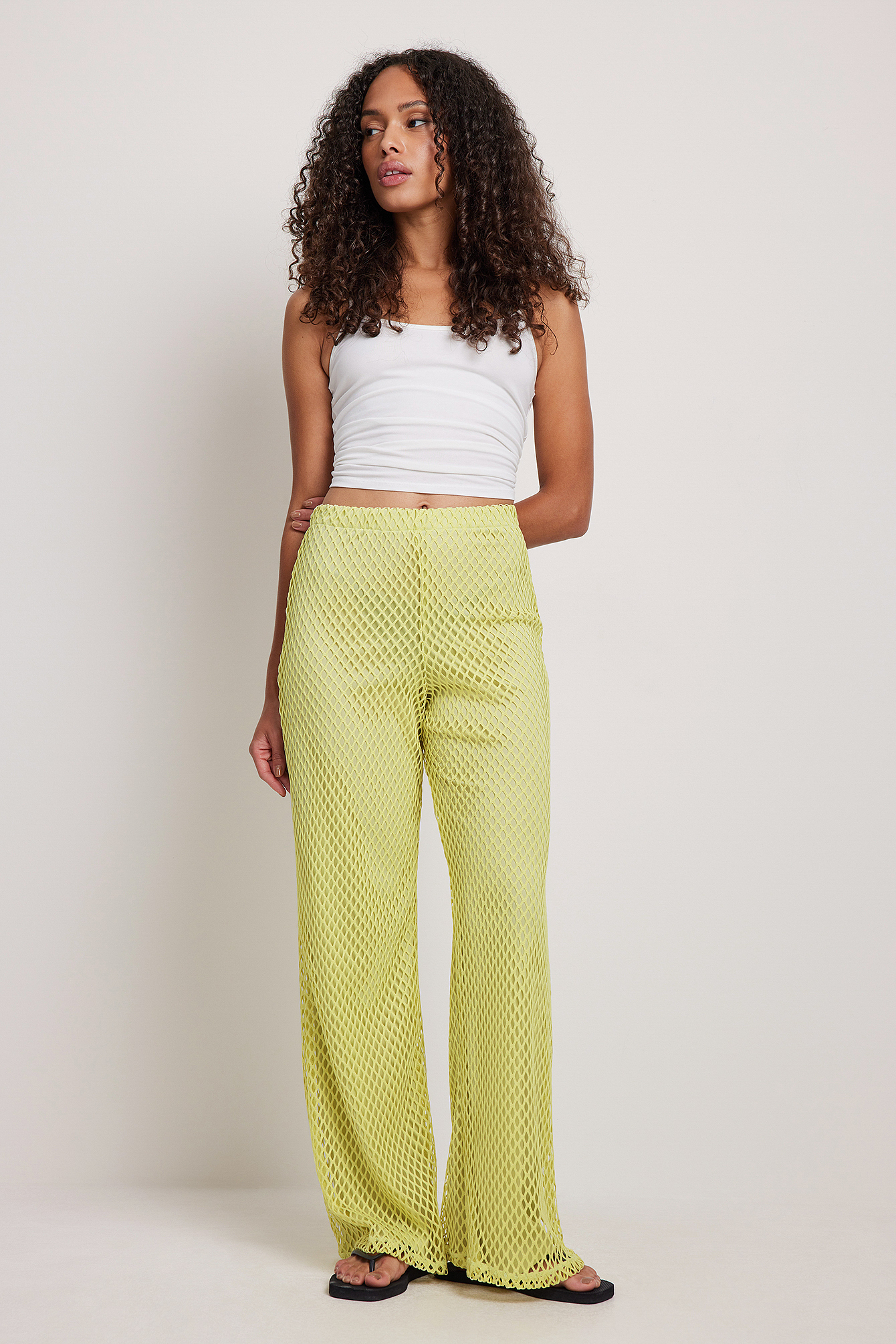 Flare Net Trousers Outfit