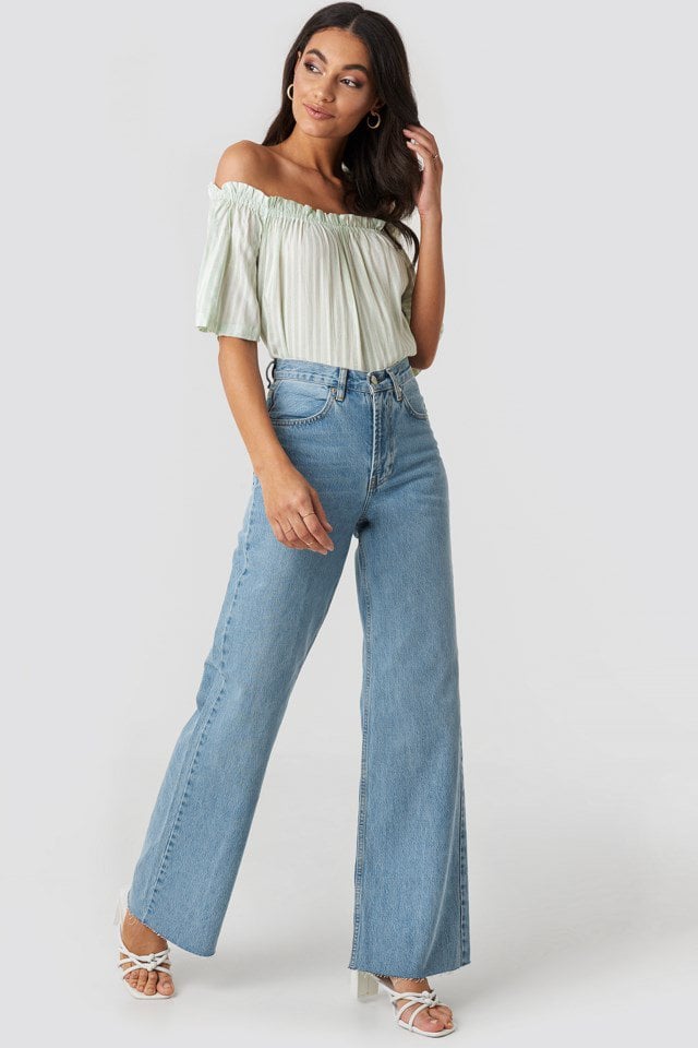high rise wide leg jeans