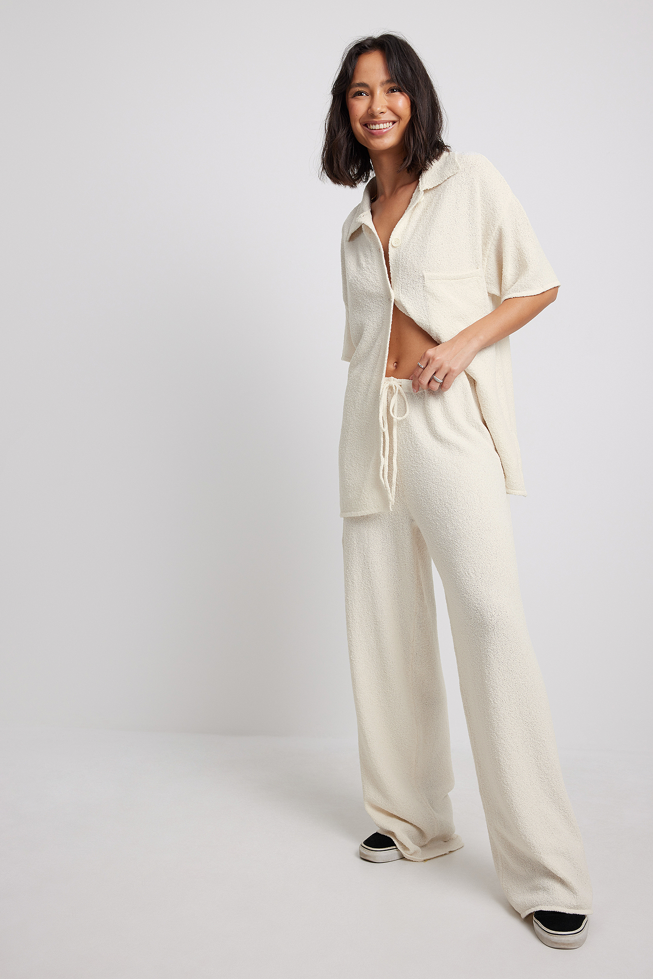 La Redoute Femme Vêtements Pantalons & Jeans Pantalons Pantalons larges maille tricot Pantalon large