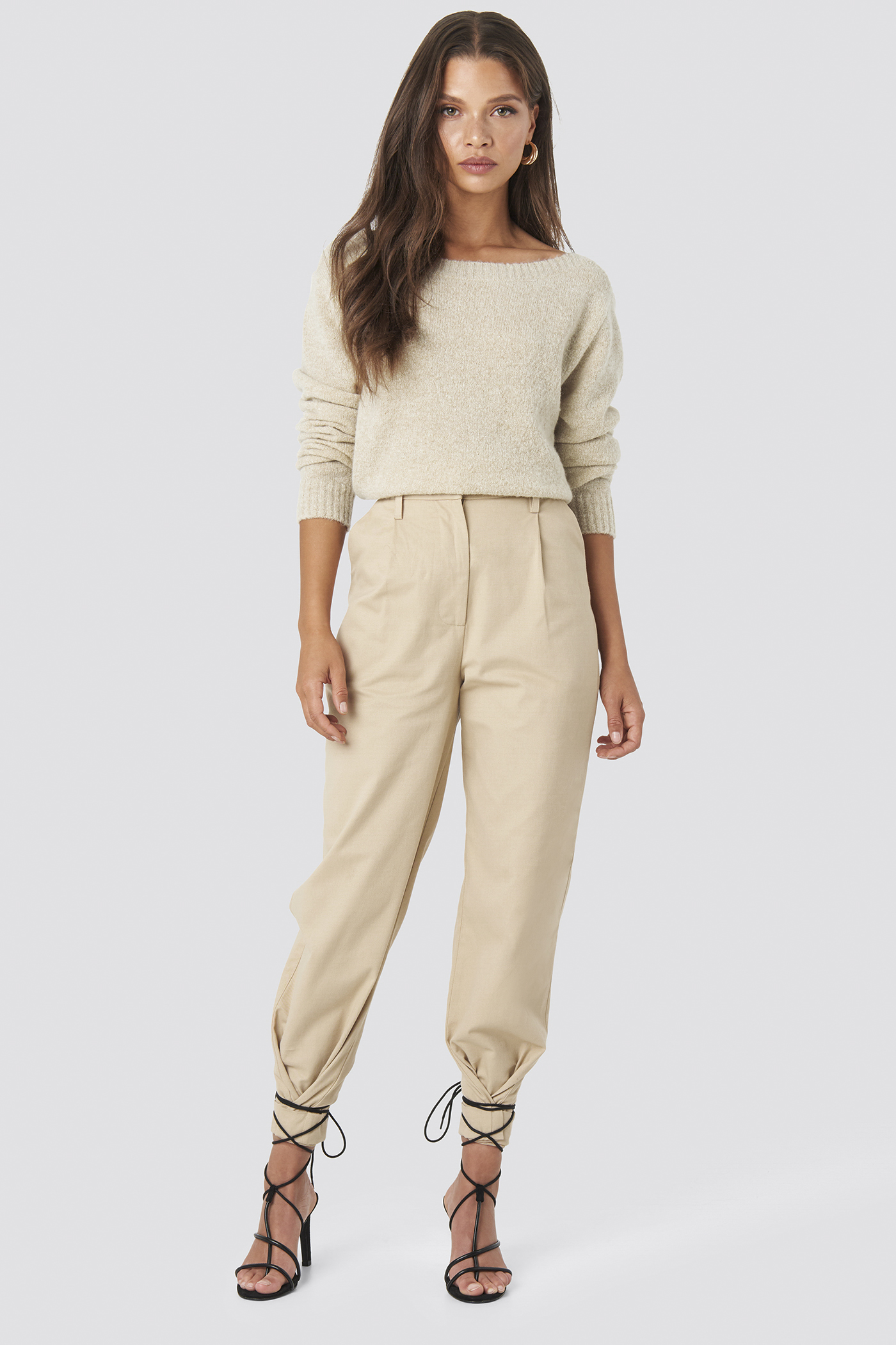 Straight Cargo Pants Beige nakd.fr