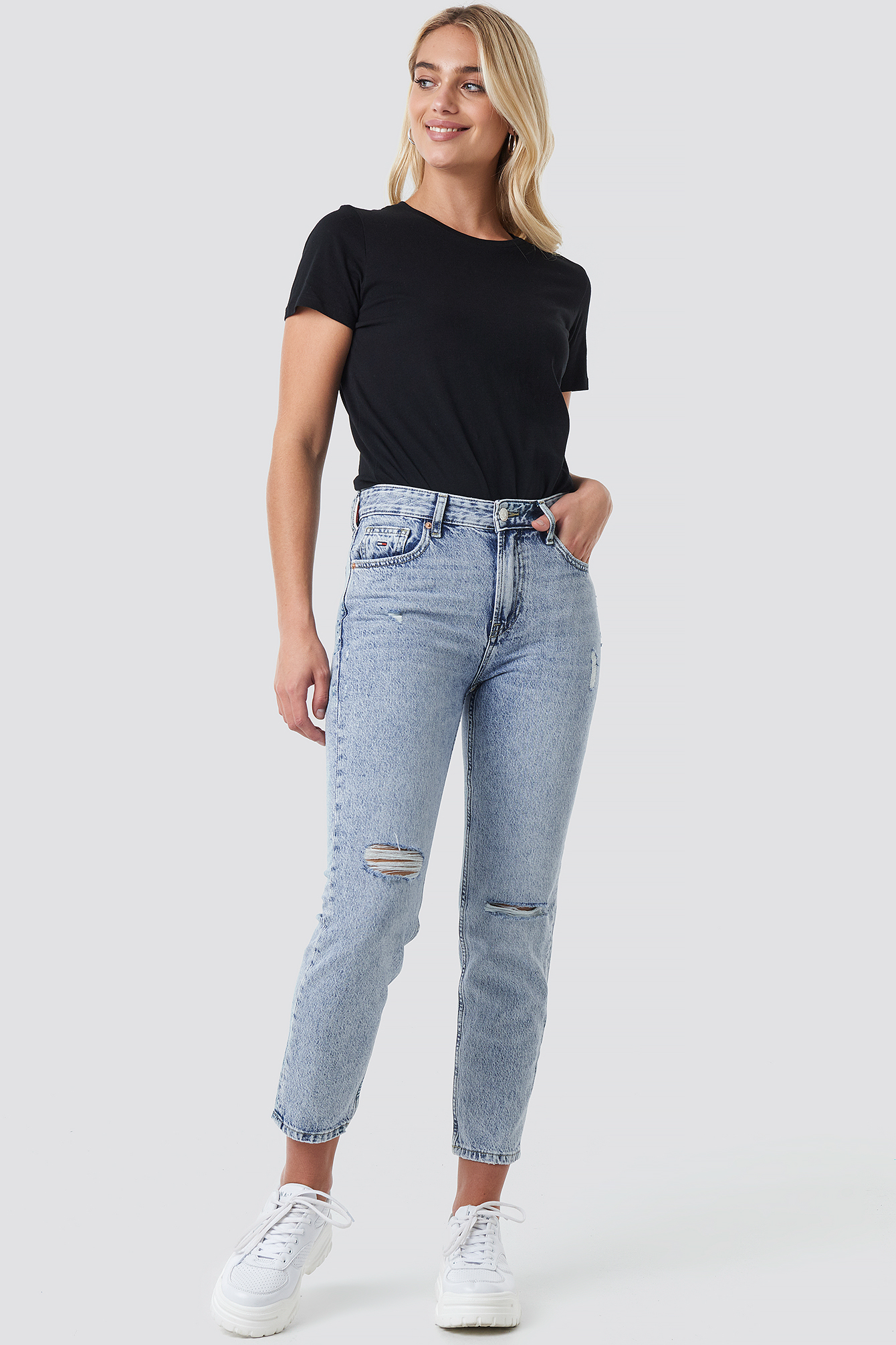 tommy jeans high rise slim cropped izzy