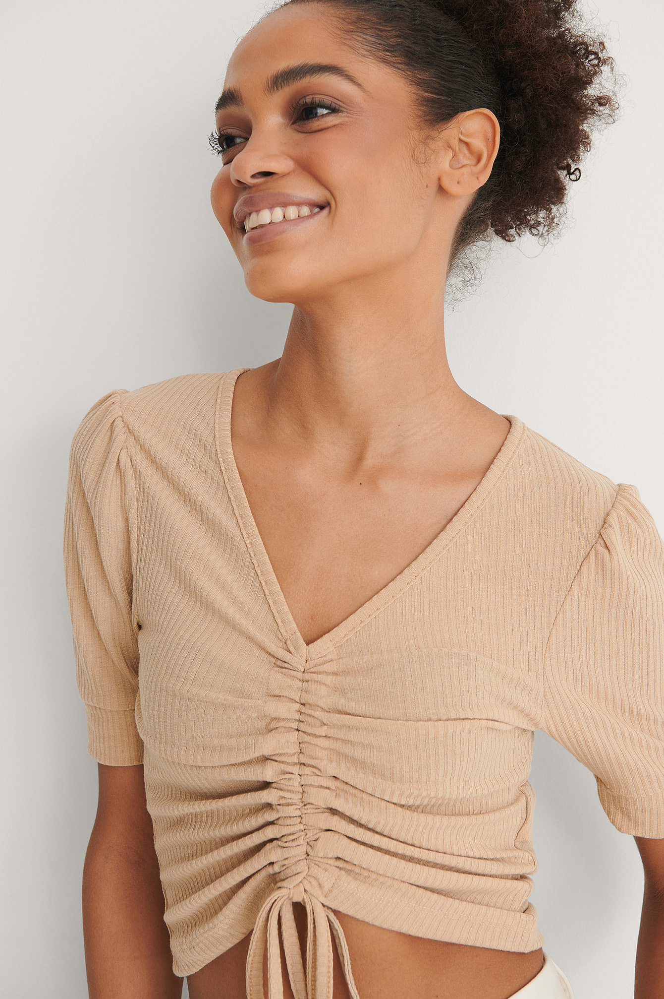 Mink Haut Avec Cordon De Serrage