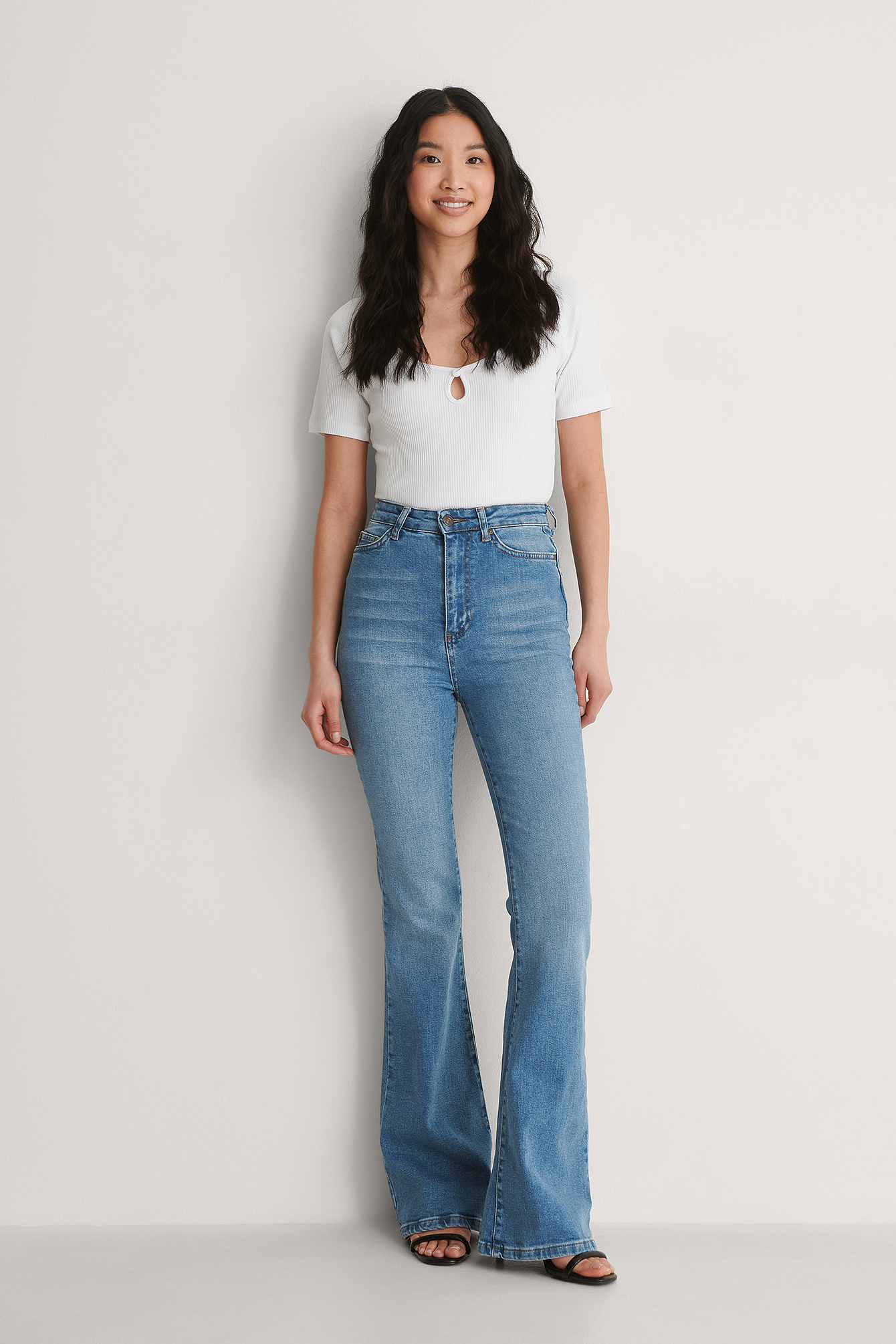 Blue Jean Évasé Taille Haute