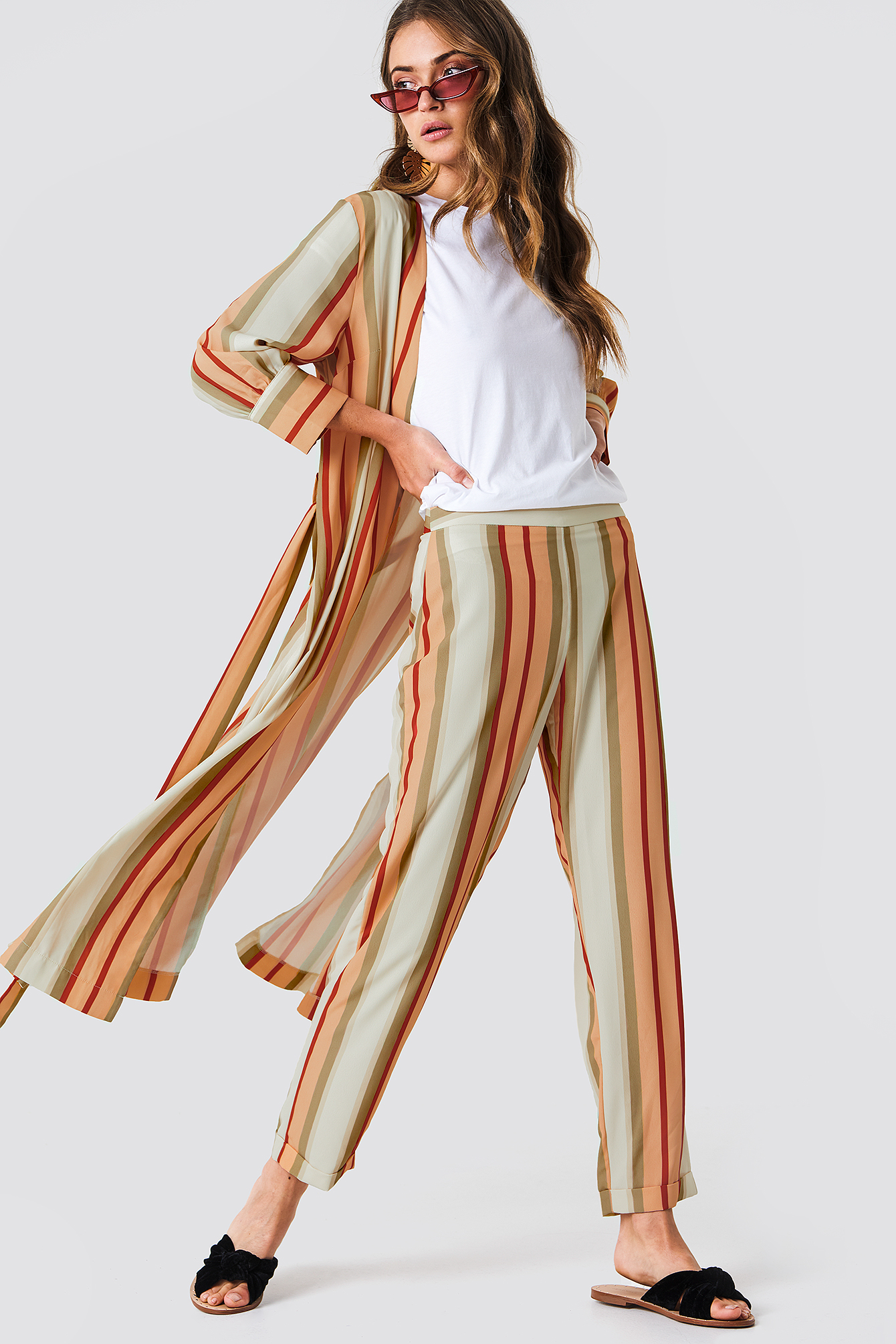 Multicolor Striped Trousers
