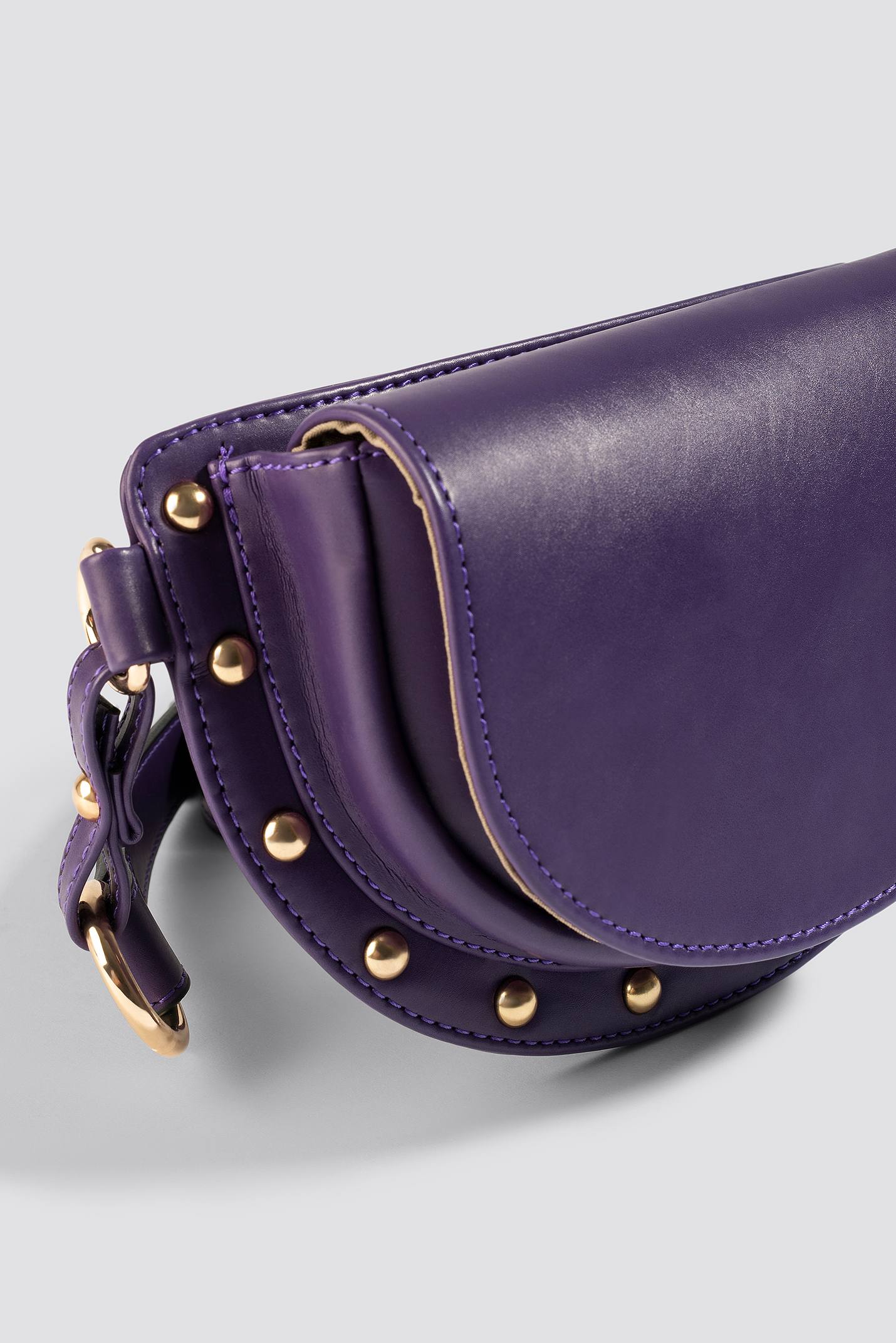 Purple Studded Belt Bag