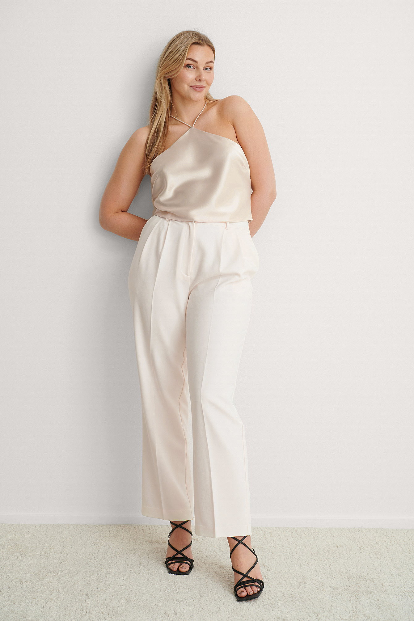 Light Beige Pantalon Large